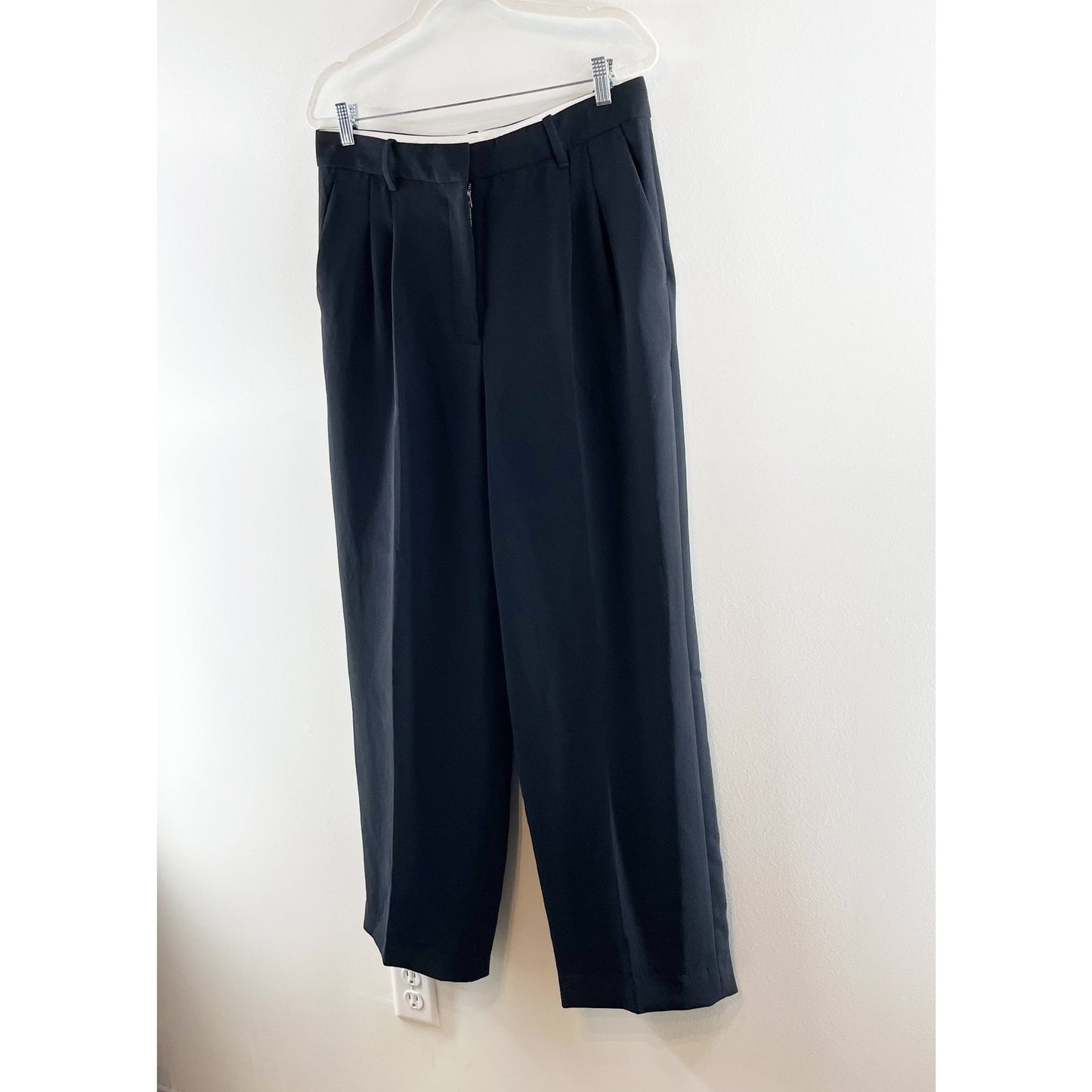 Wilfred Aritzia The Effortless Trouser Wide Leg Pants Black 12