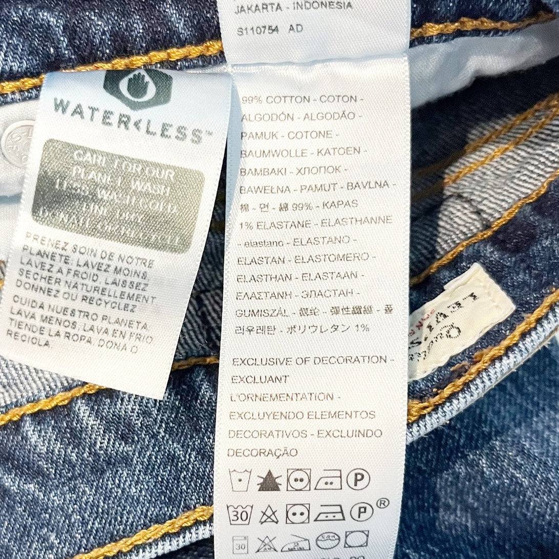 Levi's Wedgie Fit High Rise Straight Jeans Dark Wash Blue 26
