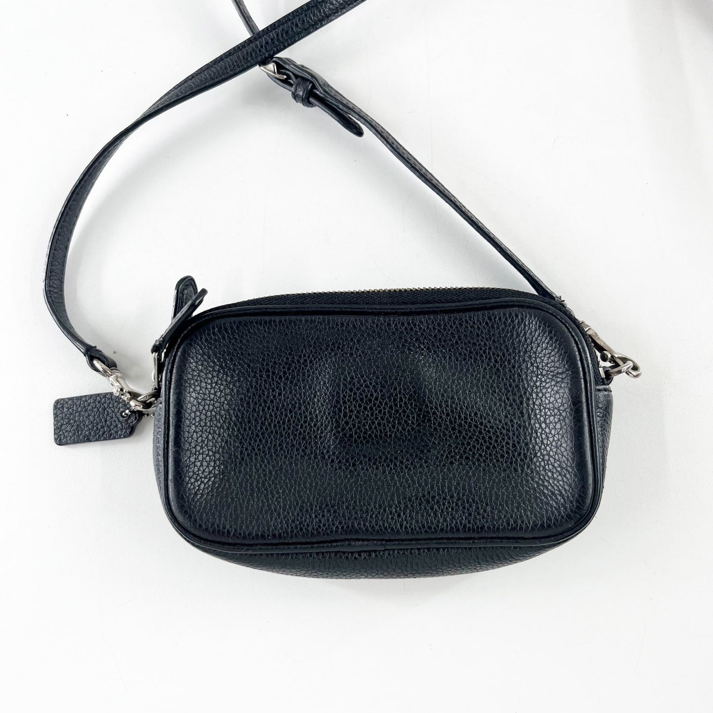 Coach Leather Crossbody Purse with Laquer Rivet Studs Black