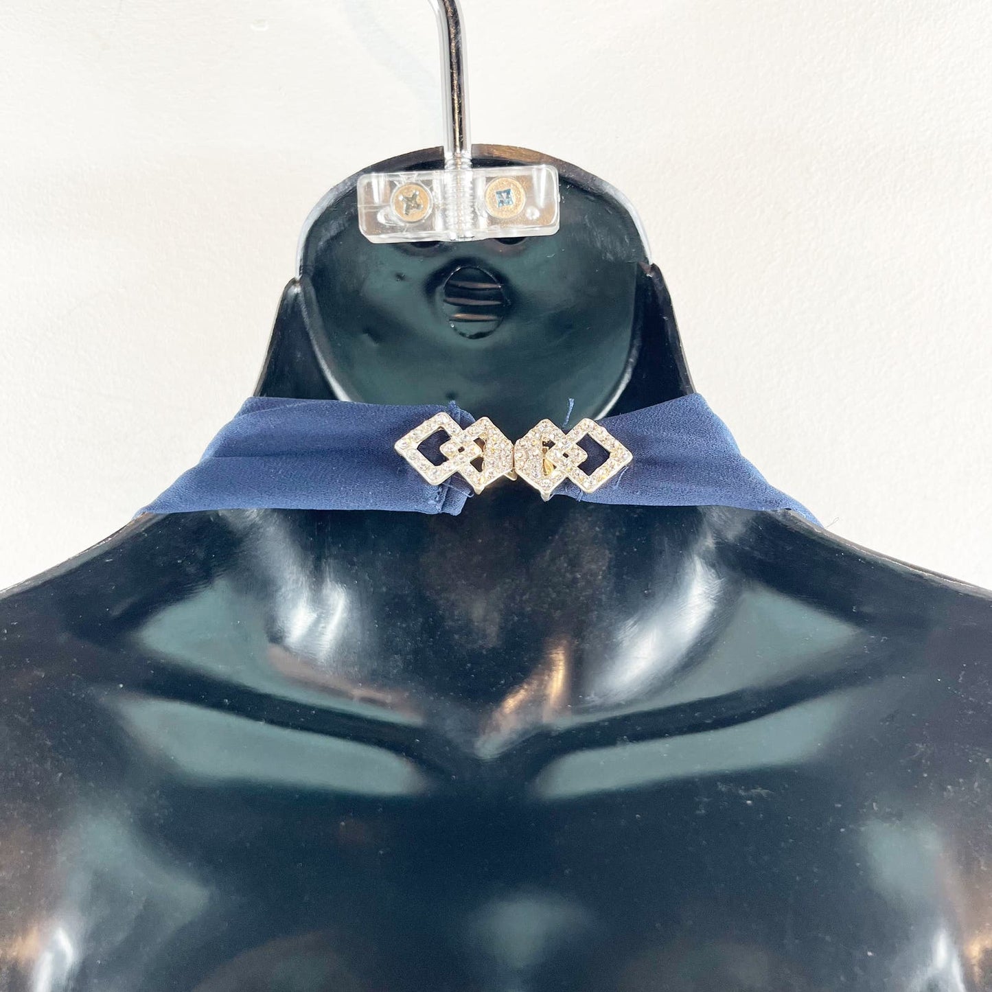 Show Me Your Mumu Plunge V Neck Halter Lined Maxi Gown Dress Navy Blue Medium