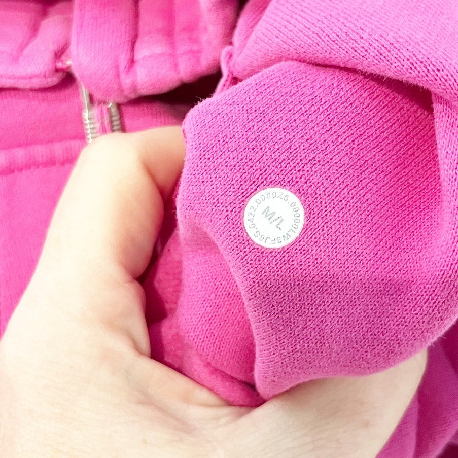 Lululemon Scuba Oversized Funnel Neck Half Zip Hoodie Pink Lychee Medium / Large