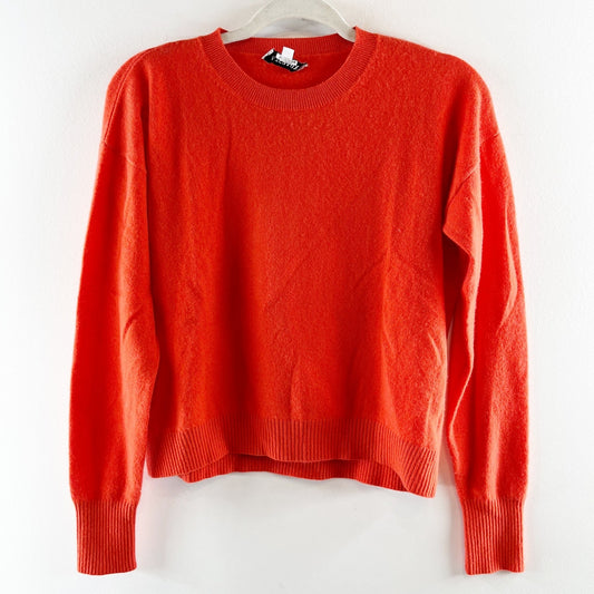 Intermix 100% Cashmere Long Sleeve Crewneck Pullover Knit Sweater Red Small