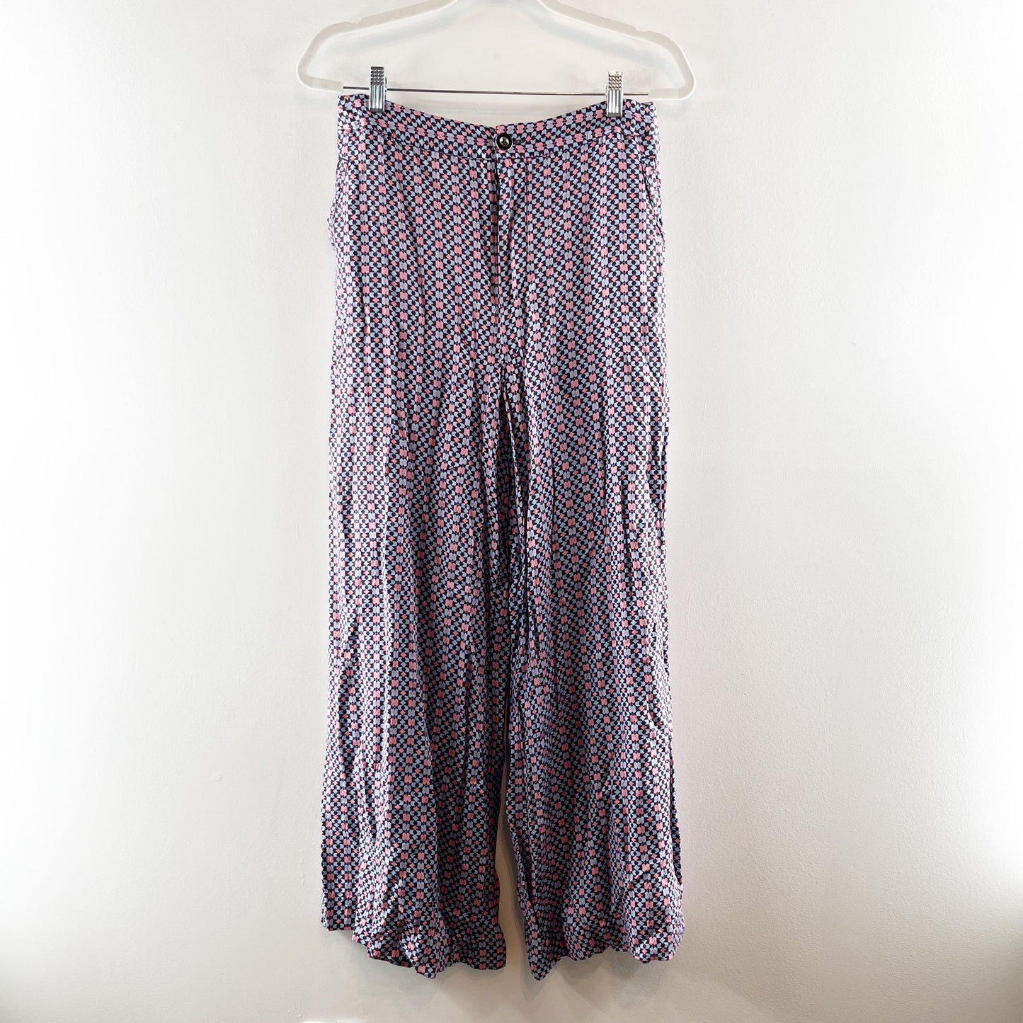 Maeve by Anthropologie High Waisted Wide-Leg Trouser Pants Purple 12