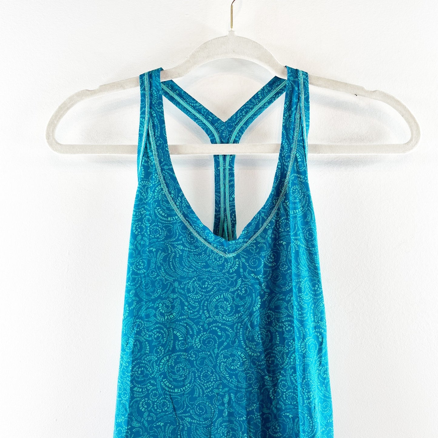 Lululemon Fast Lane Singlet Racerback Tank Top Foil Teal Green Small