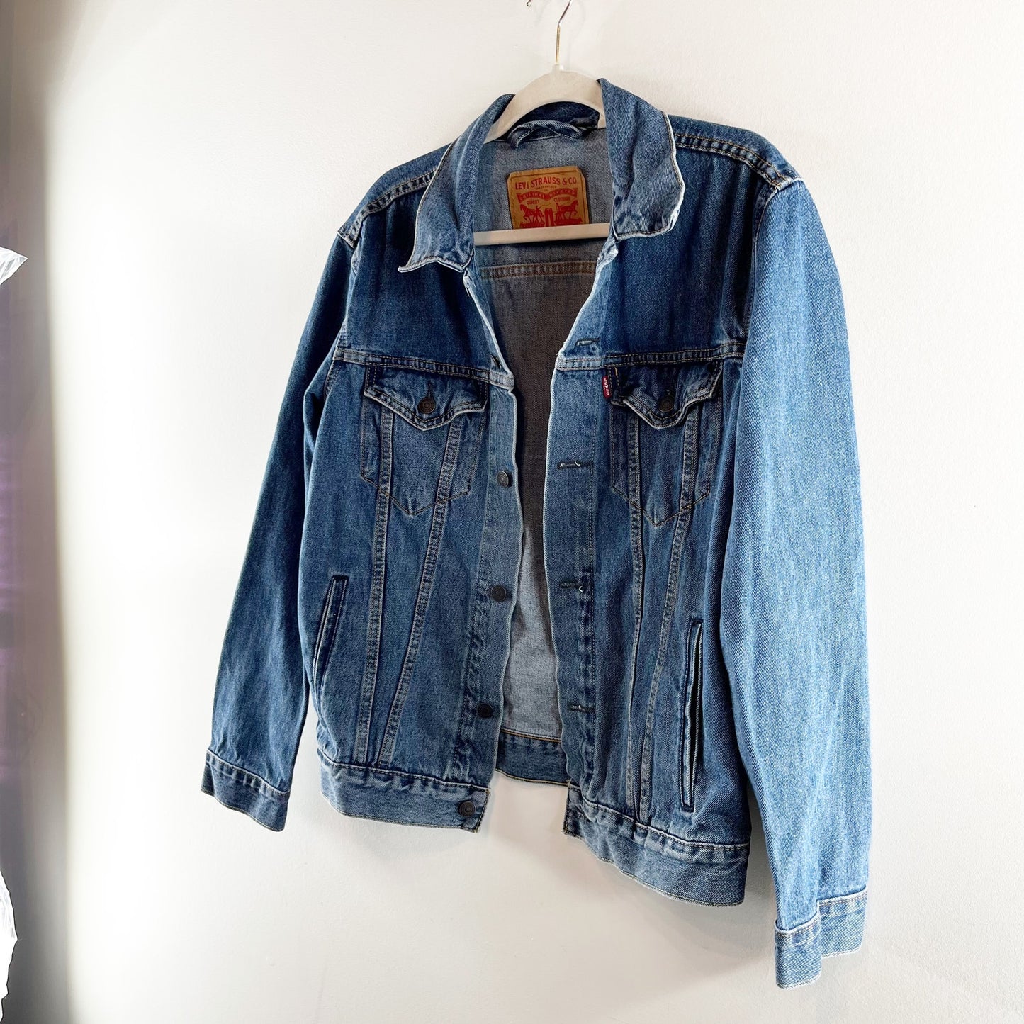 Levi's Denim Button-Front Original 90s Trucker Jacket Cool The Drama Blue Medium