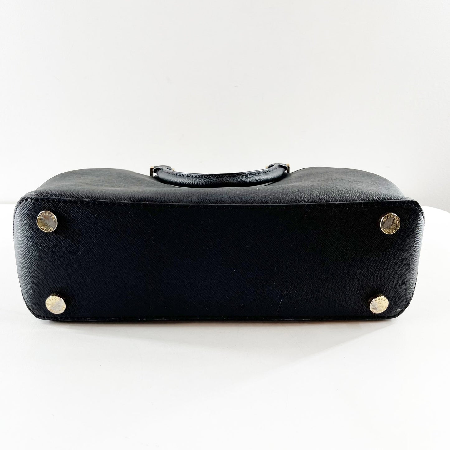 Michael Kors Florence Leather Satchel Purse Black