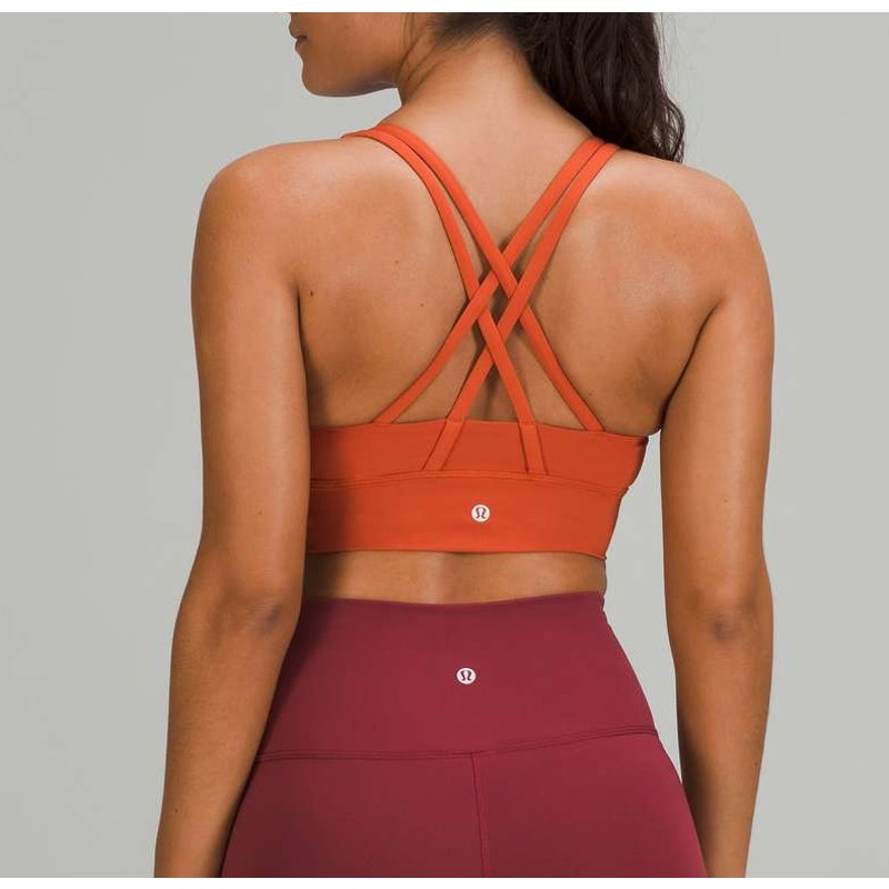Lululemon Energy Longline Sports Bra Medium Support, B–D Cups Canyon Orange 4