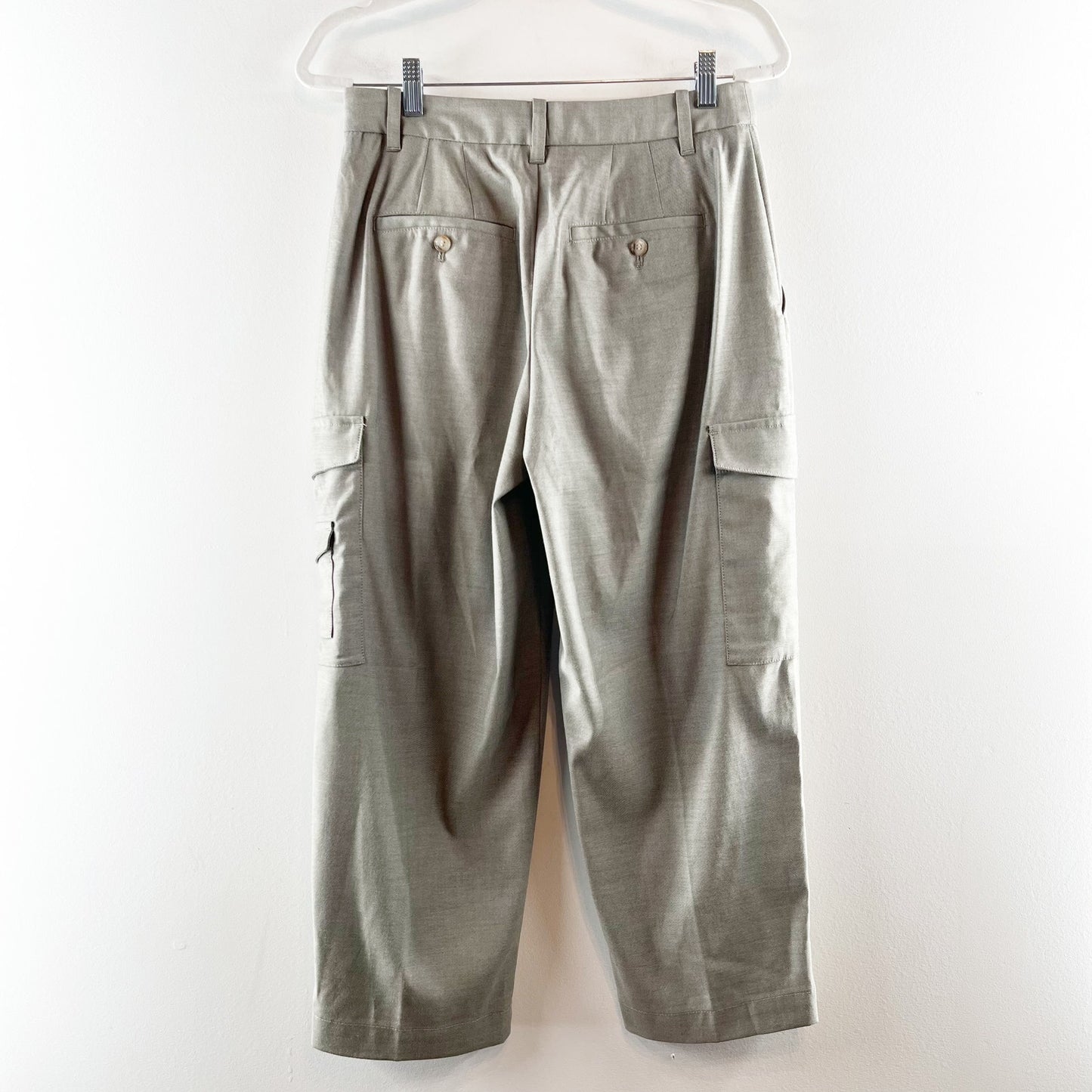 Madewell The Petite Turner Tapered Cargo Pants in Yarn Dye Gray 4 Petite