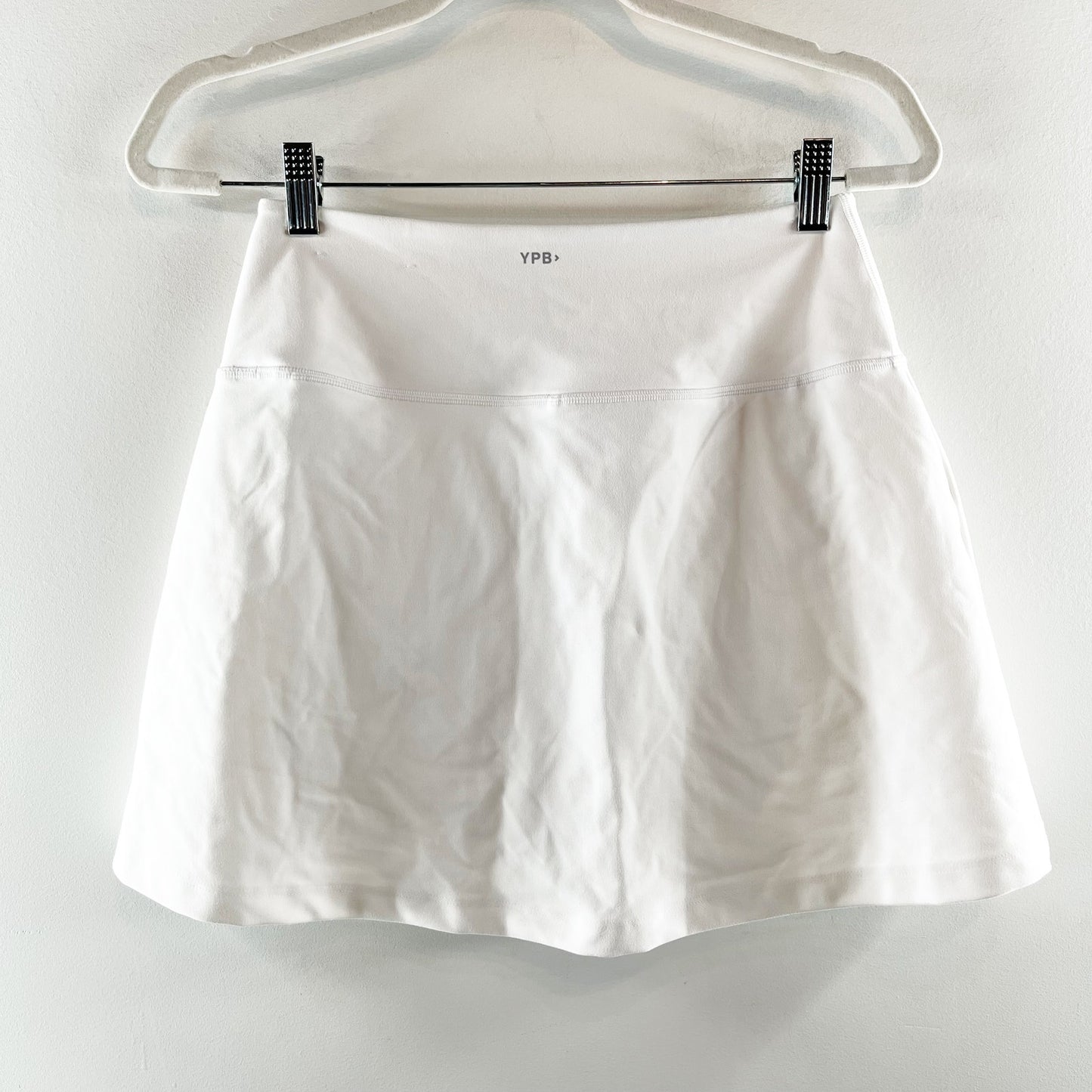 Abercrombie & Fitch YPB SculptLUX Faux Wrap Mini Skort Skirt White Medium