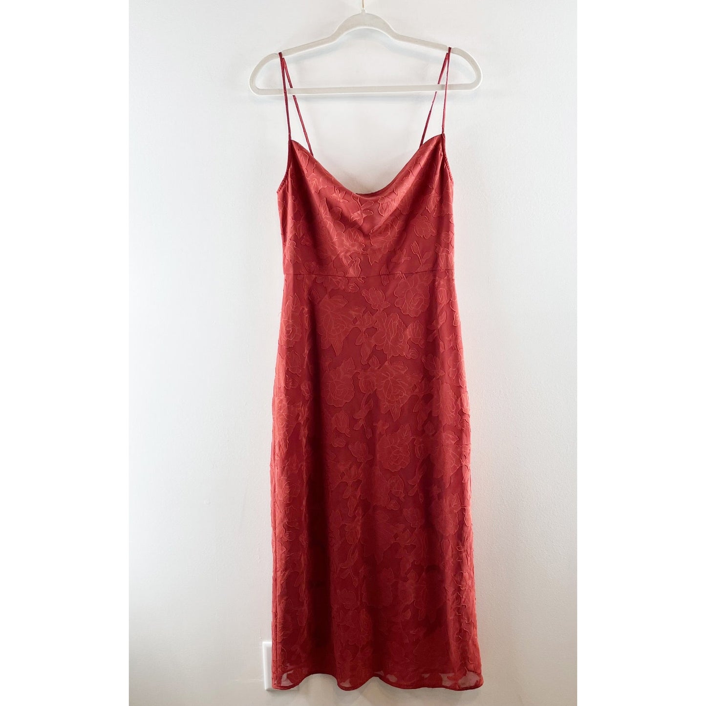 Hutch Anthropologie Kinsey Midi Slip Dress Maroon Wine Red 8