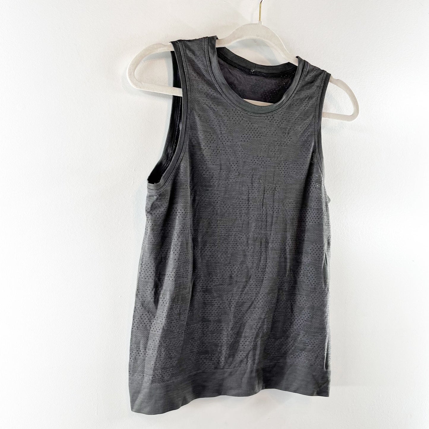 Lululemon Sleeveless Crew Neck Mesh Tank Top Charcoal 6