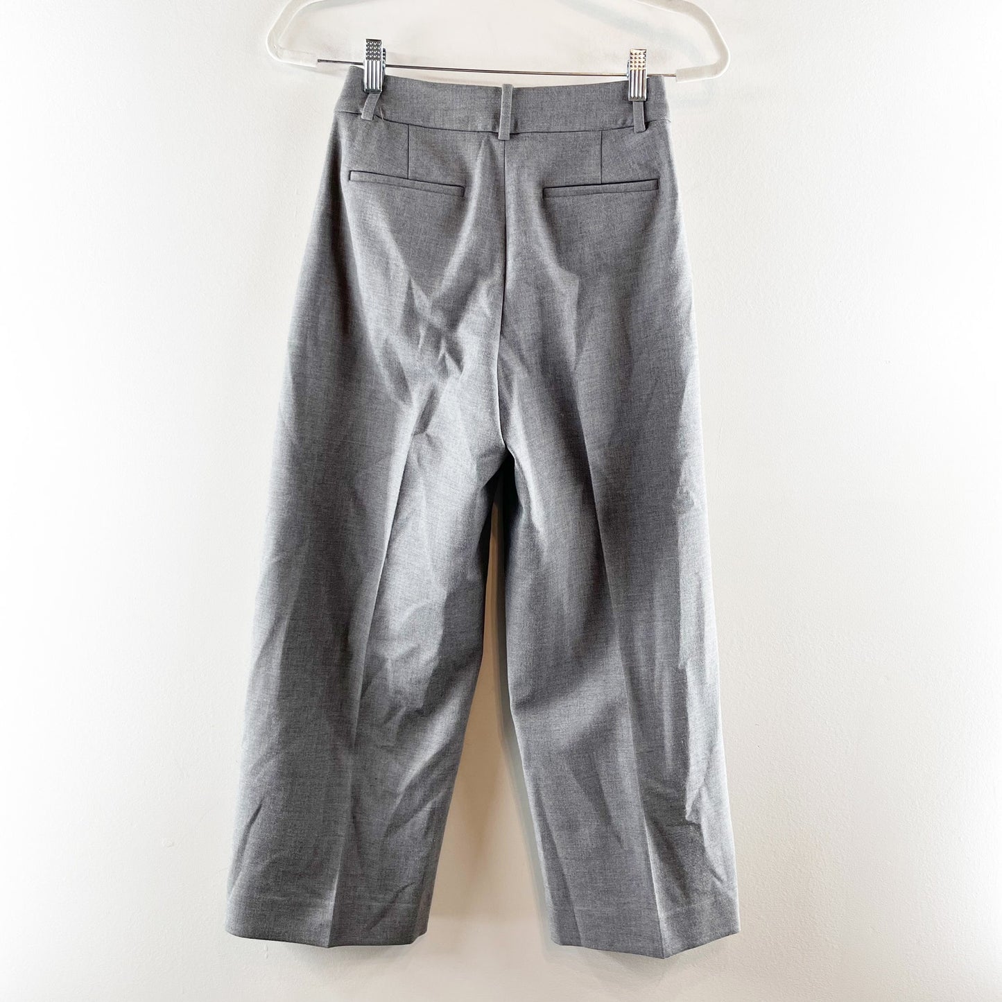 J. Crew Sydney High Rise Wide Leg Cropped Dress Trouser Pants Gray 2