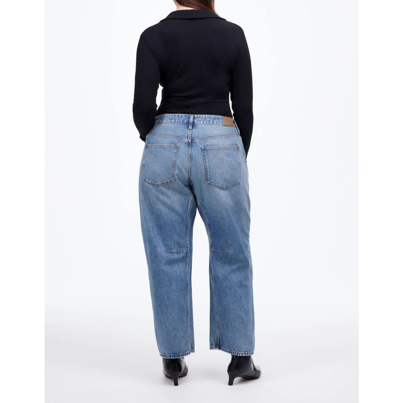 Madewell The Darted Barrel Leg Jeans Dobbins Wash Blue 32 / 14