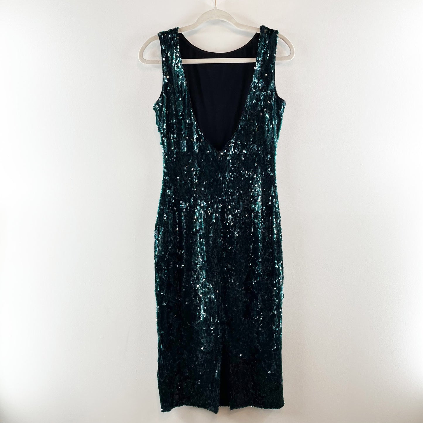 Dress The Population Audrey Sleeveless Sequin Midi Dress Green Medium