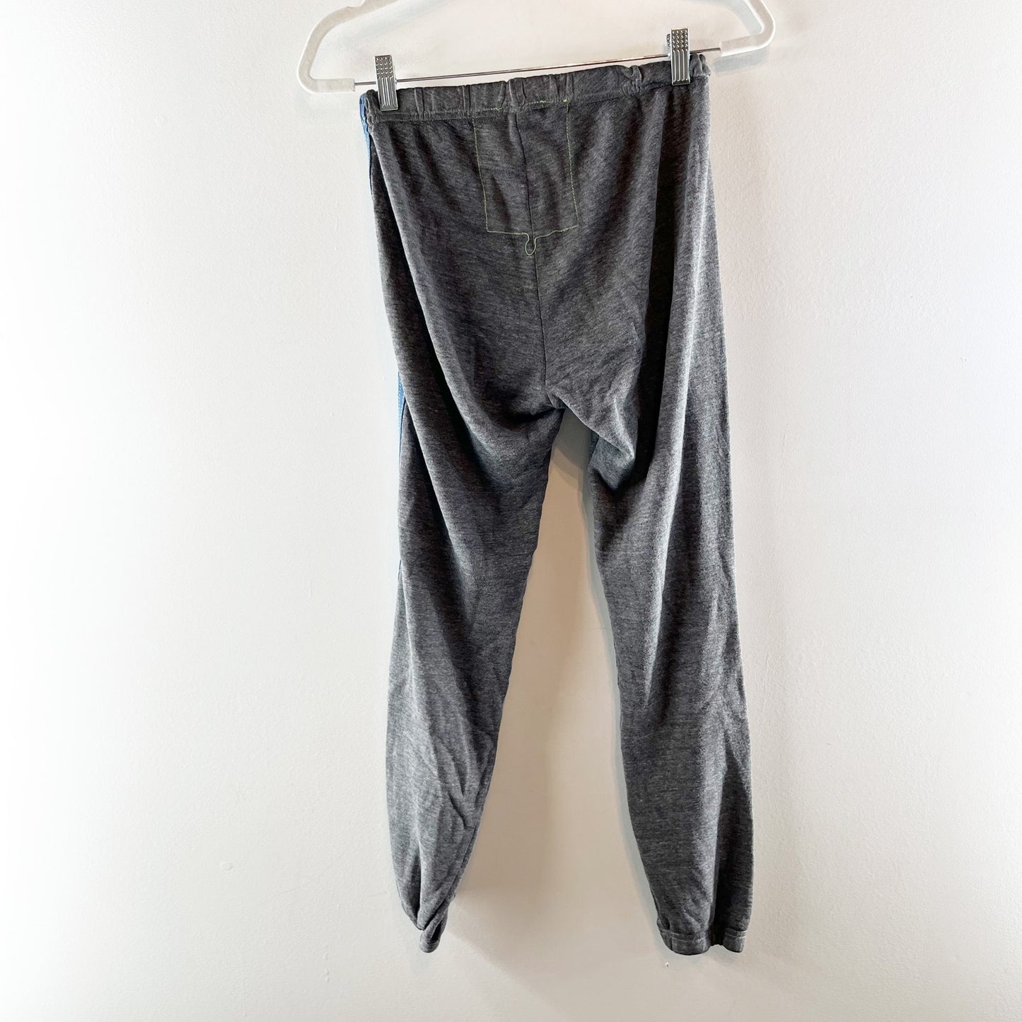Aviator Nation 5-Stripe Jogger Sweatpants Gray Blue Small