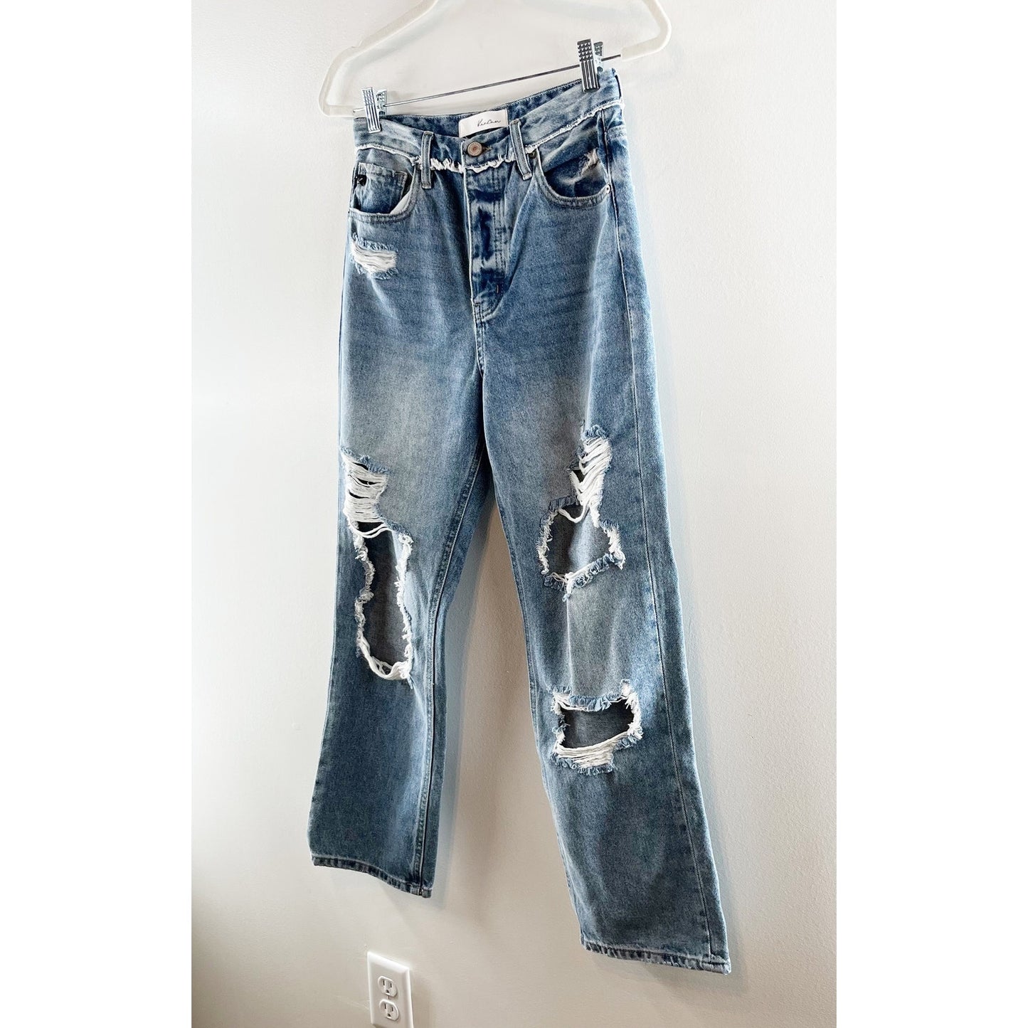 Kancan Sylvie Ultra High Rise 90's Boyfriend Jeans Blue 5 / 26