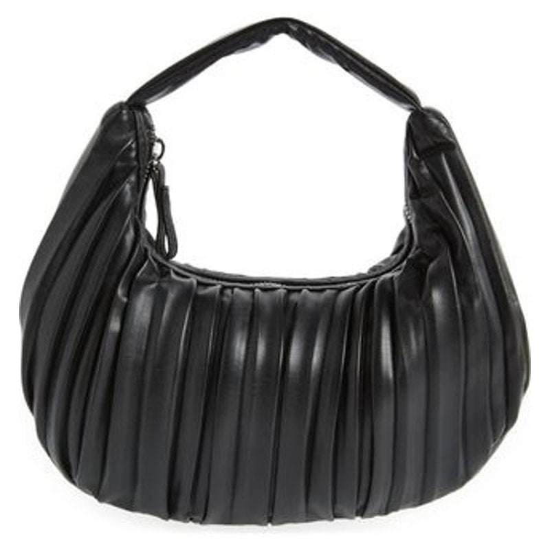 Topshop Pleated Plisse Shoulder Mini Bag Purse Black