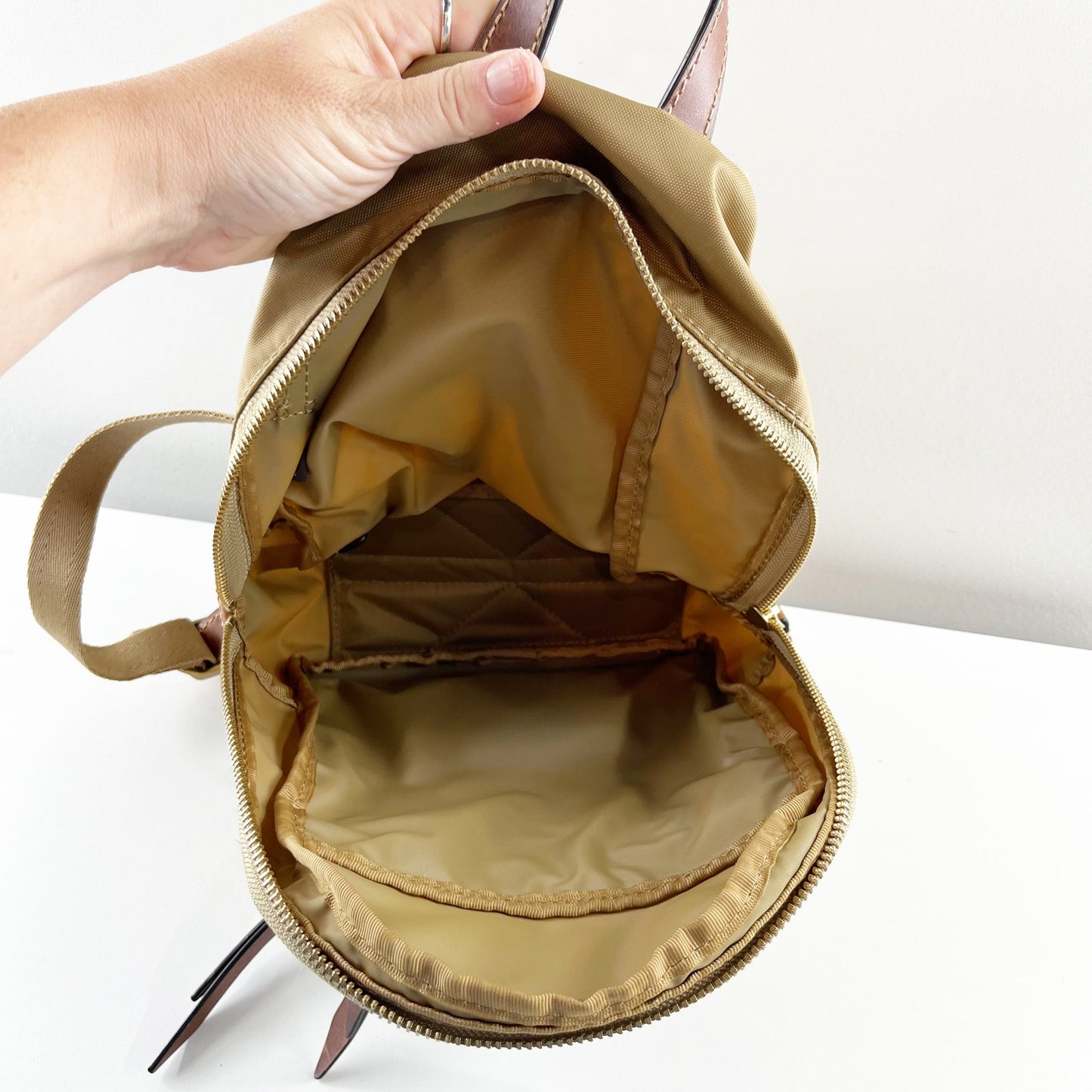 FRYE Nylon Backpack Brown