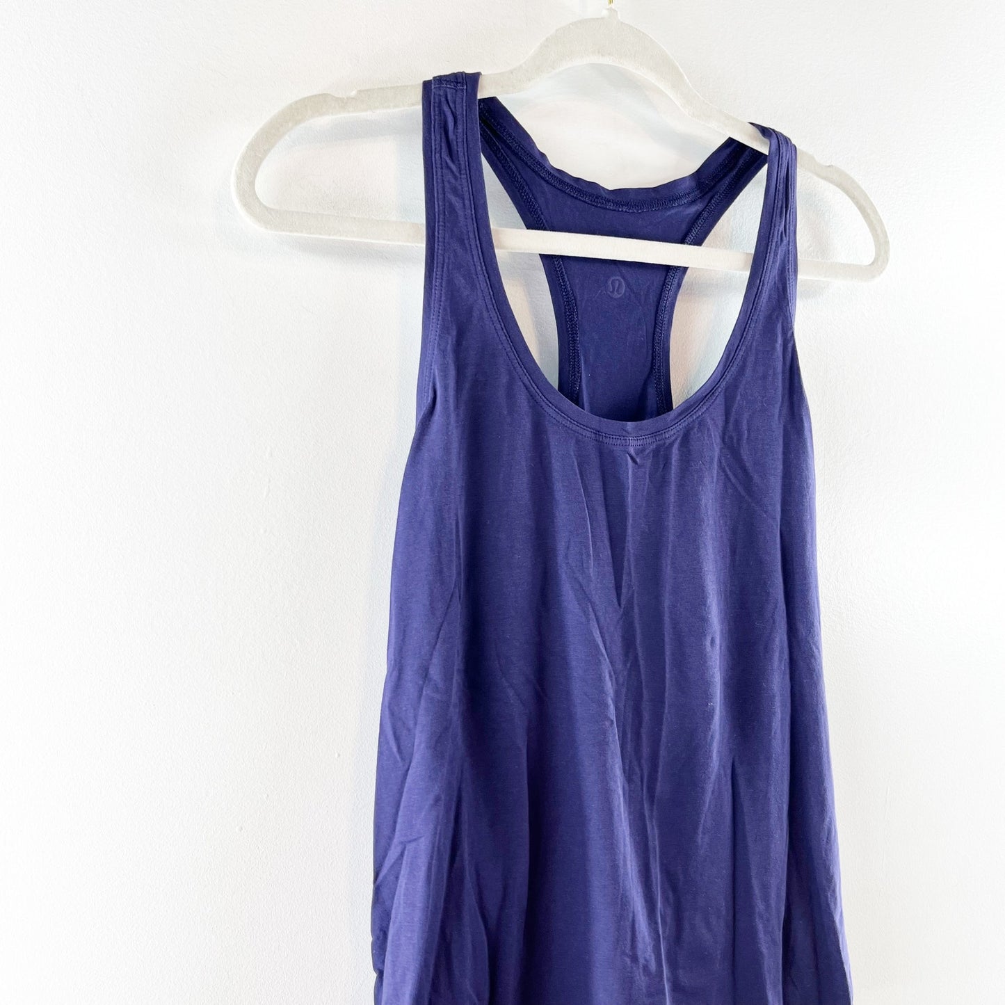 Lululemon Love Cotton Curved Hem Racerback Tank Top Blue Medium