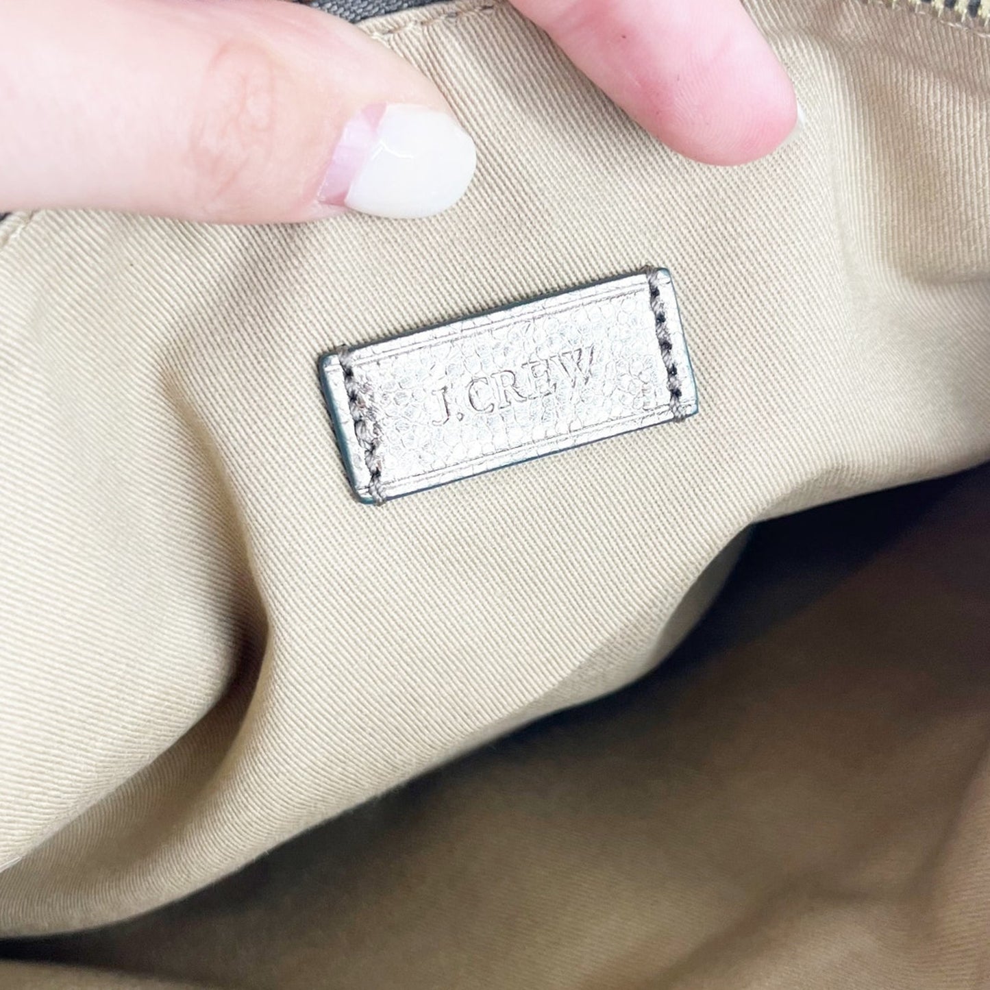 J. Crew Large Pouch Wallet in Italian Metallic Leather Gold