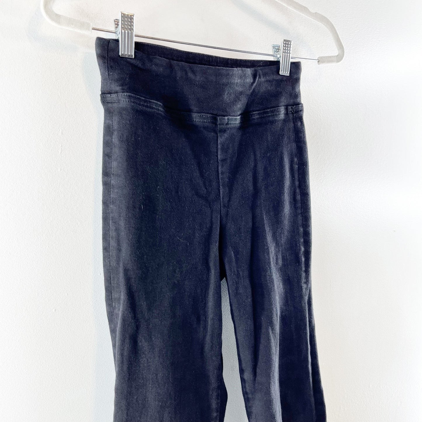 FRAME The Jet Set High Rise Flare Leg Pull On Jeans Black 0