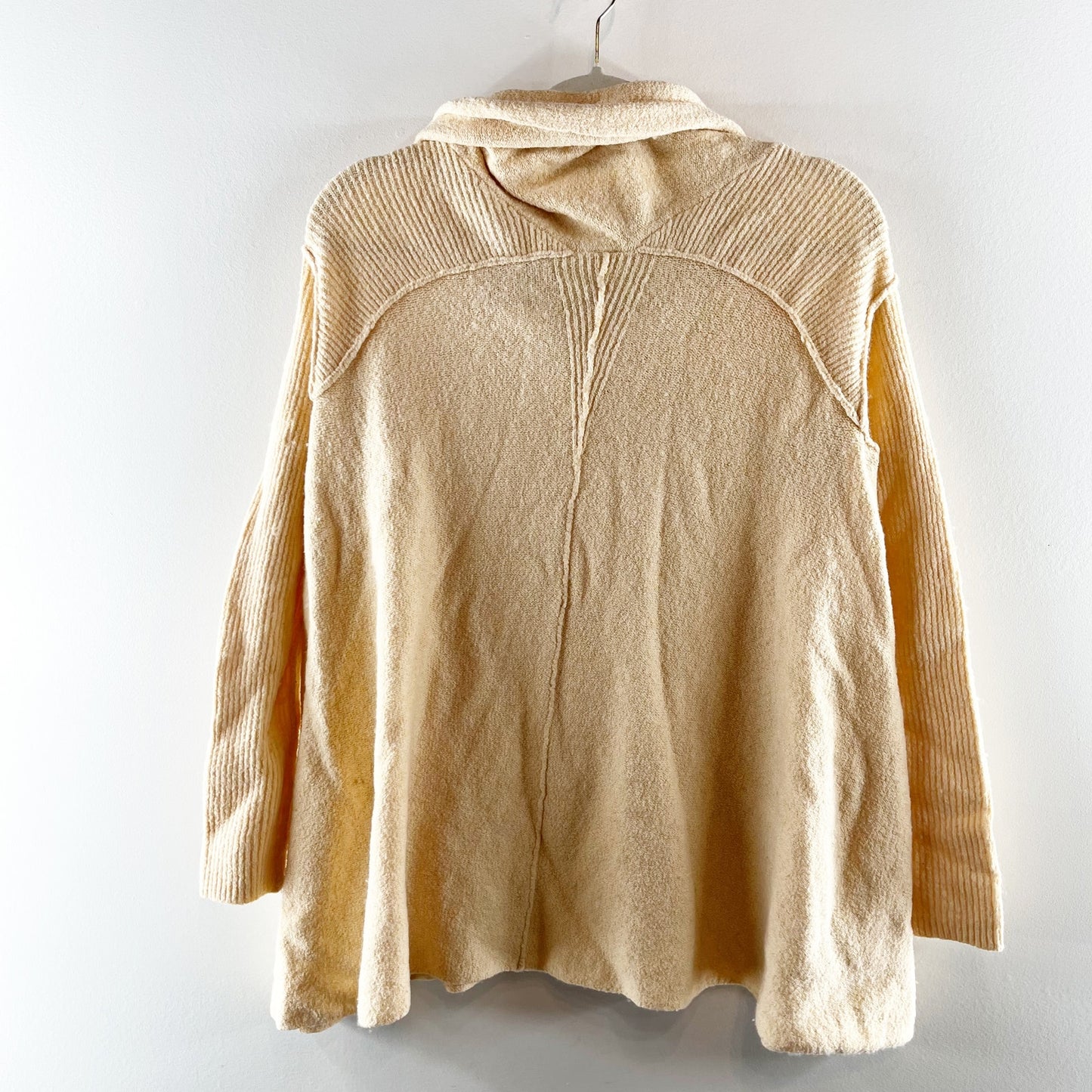 Free People Strawberry Fields Cowl Neck Tunic Long Sleeve Sweater French Vanilla