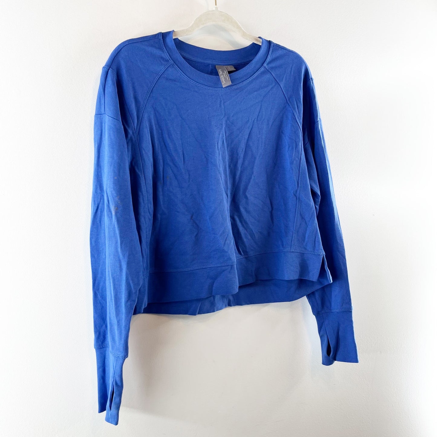 Sweaty Betty After Class Long Sleeve Crewneck Sweatshirt Royal Blue 4