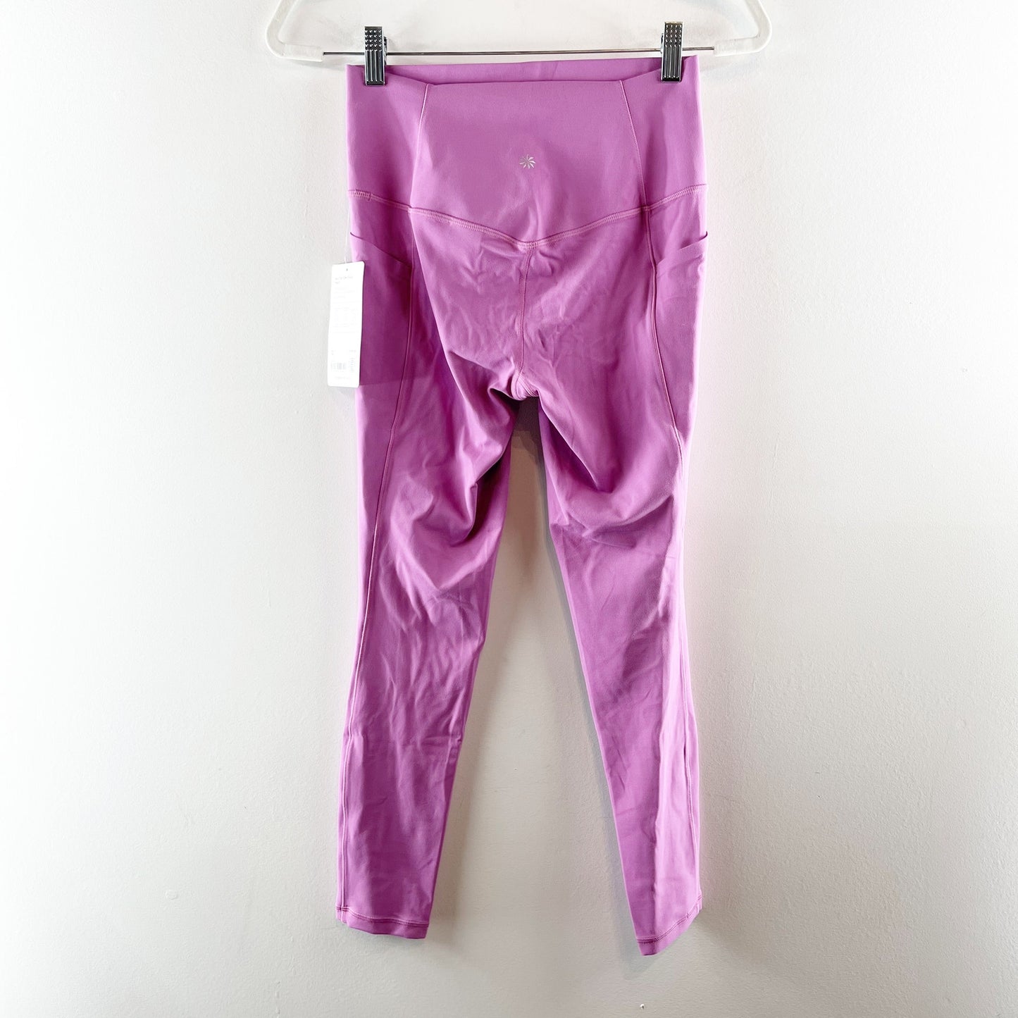 Athleta High Rise Salutation Stash Pocket Leggings Pink Small