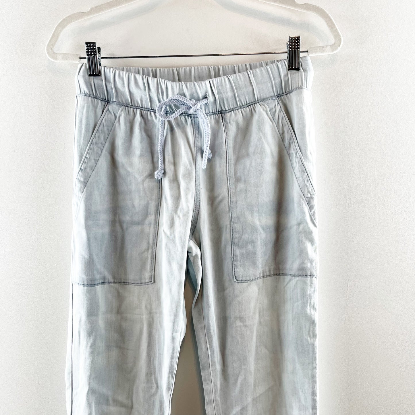 Cloth & Stone High Rise Lightweight Chambray Jogger Pants Blue XS