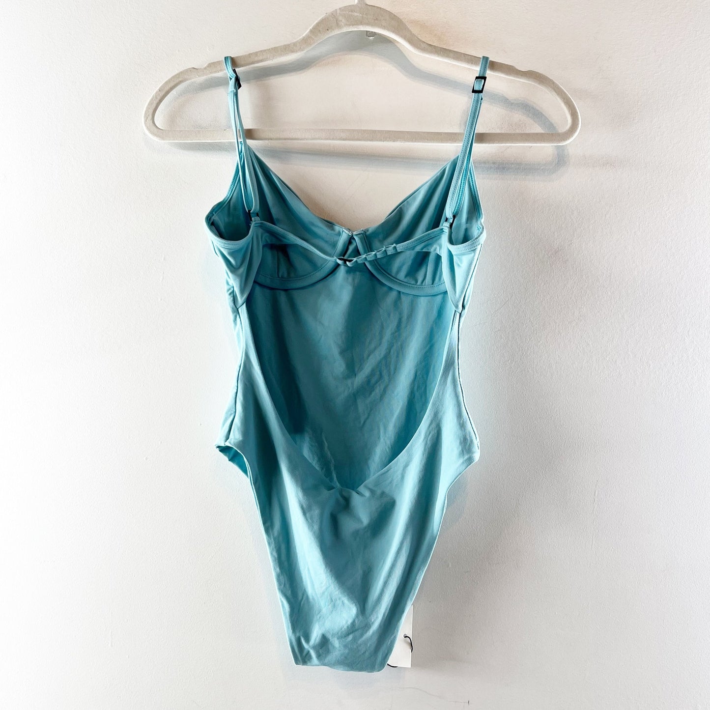 Bond-Eye Alana High Cut Open Back One Piece Swimsuit Blue Aqua XS/S