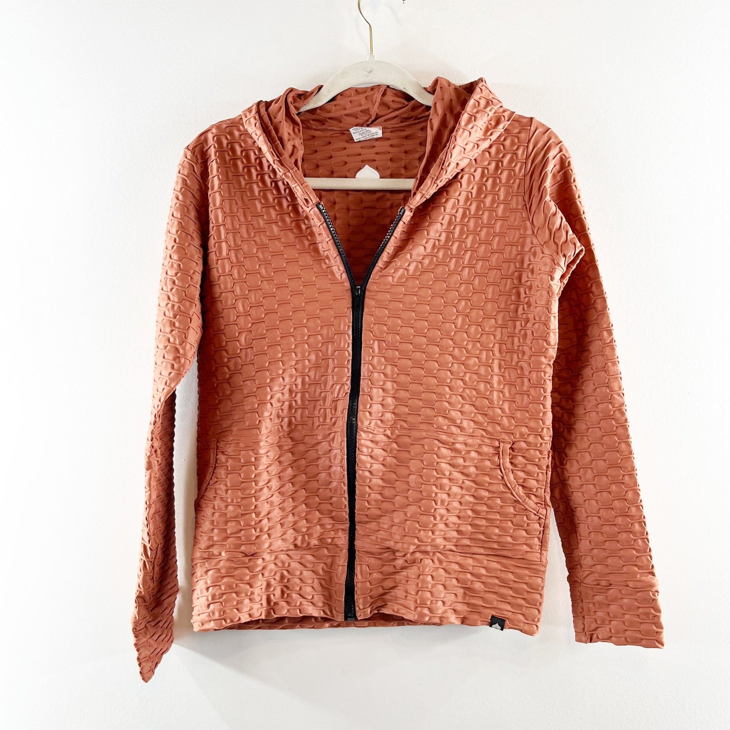 Booty by Brabants Chrome Full Zip Hoodie Jacket & Leggings Workout Set Orange