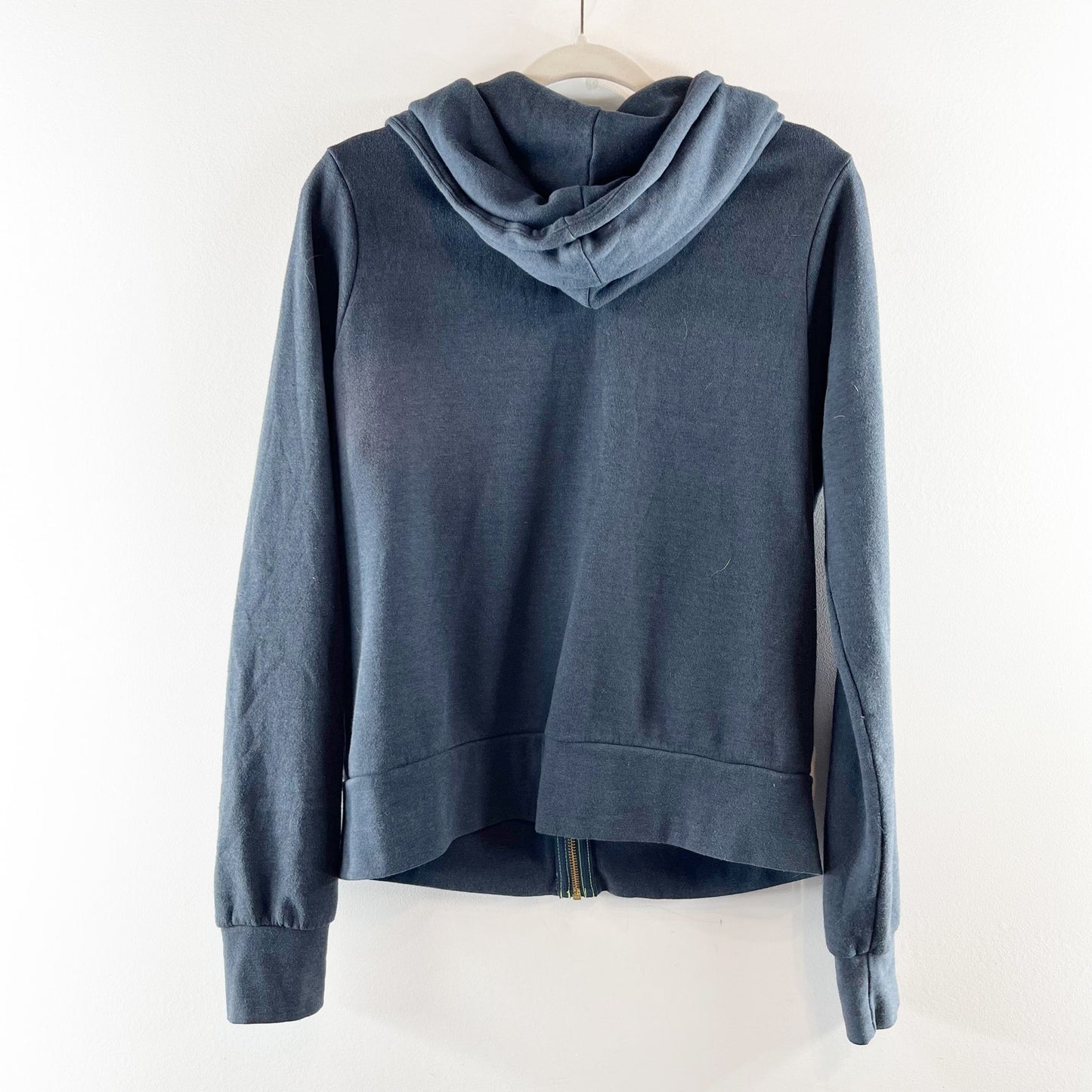 Aviator Nation 5 Stripe Full Zip Hoodie Sweatshirt Navy Blue Small