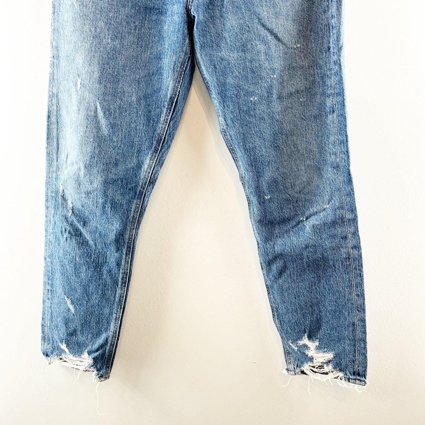 AGOLDE Jamie High Rise Chewed Hem Ankle Slim Skinny Jeans Blue 29 / 8