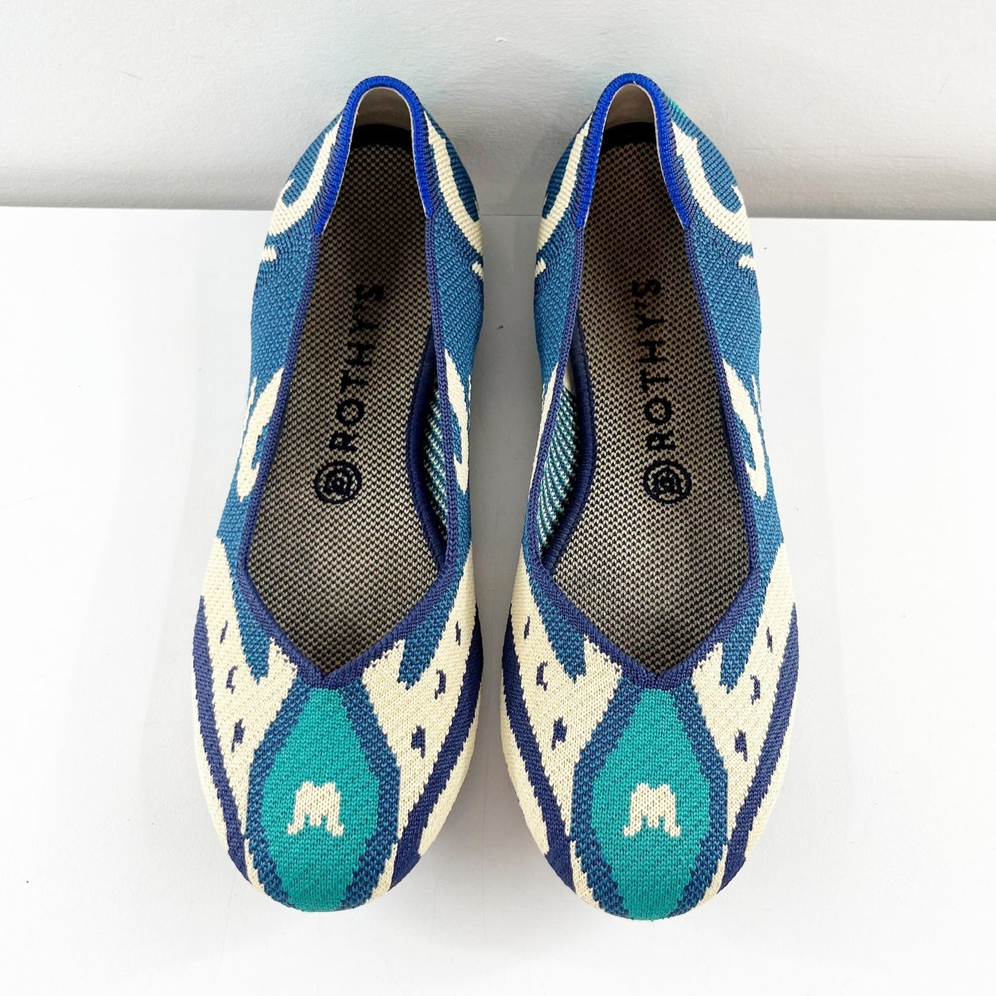 Rothy's Round Toe Moroccan Slip On Ballet Loafer Shoes Blue 9