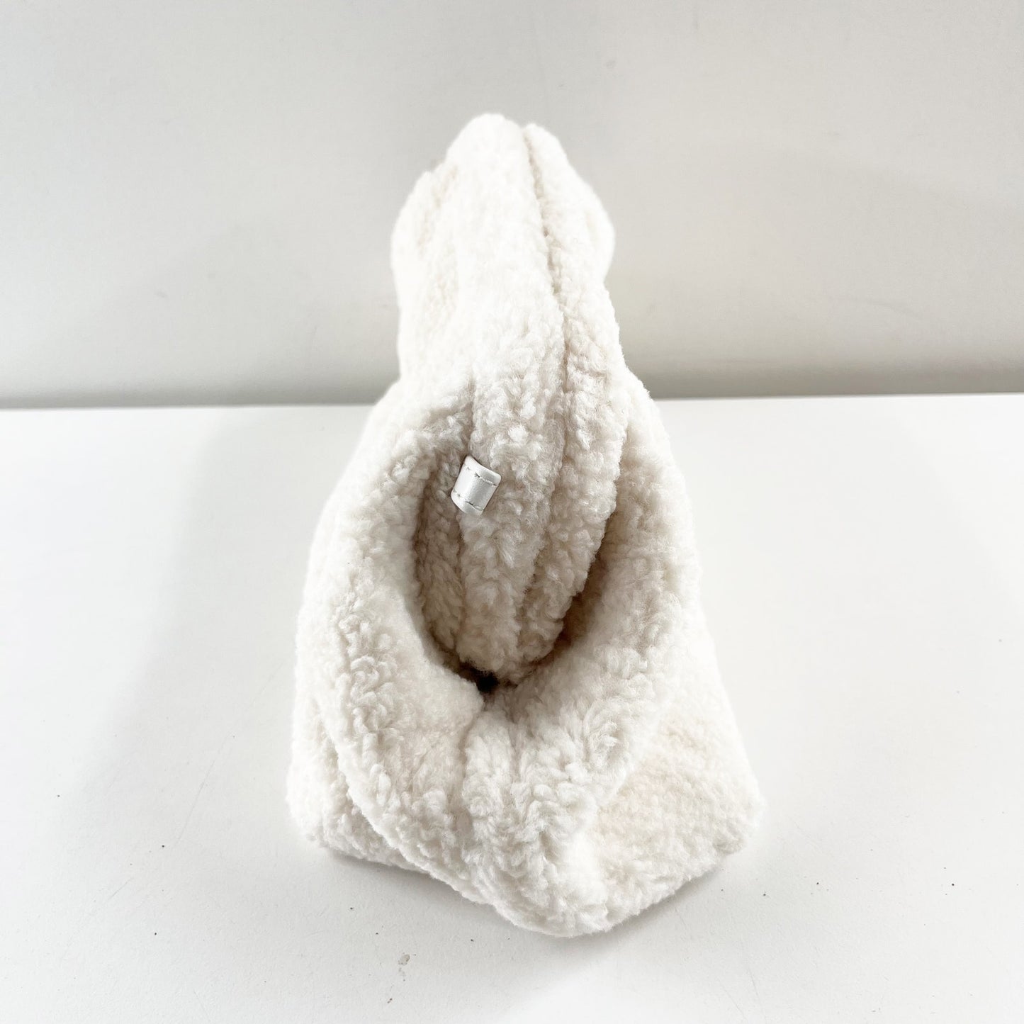 Ah Dorned Sherpa Flap Clutch Purse Wallet Ivory Cream