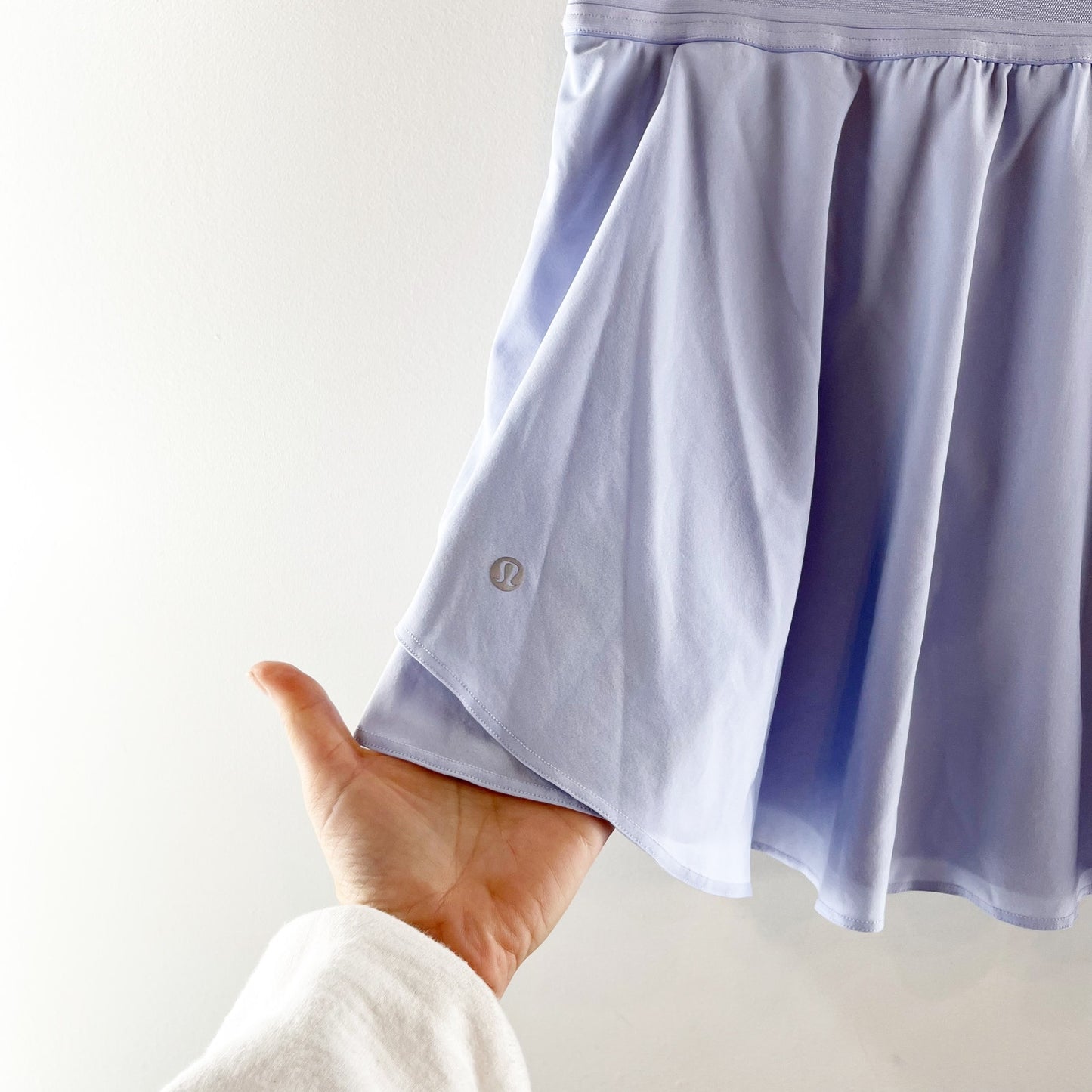 Lululemon Court Rival High-Rise Mini Skirt Skort Long Pastel Blue 12