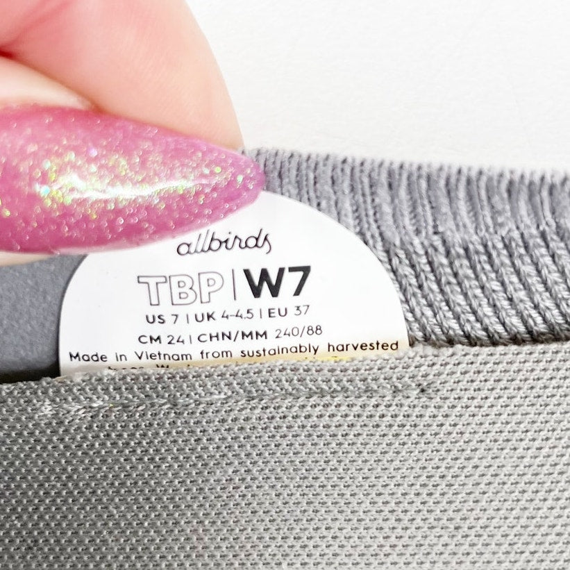 Allbirds Tree Breezer Pointed Toe Flats Shoes Mist Gray 7