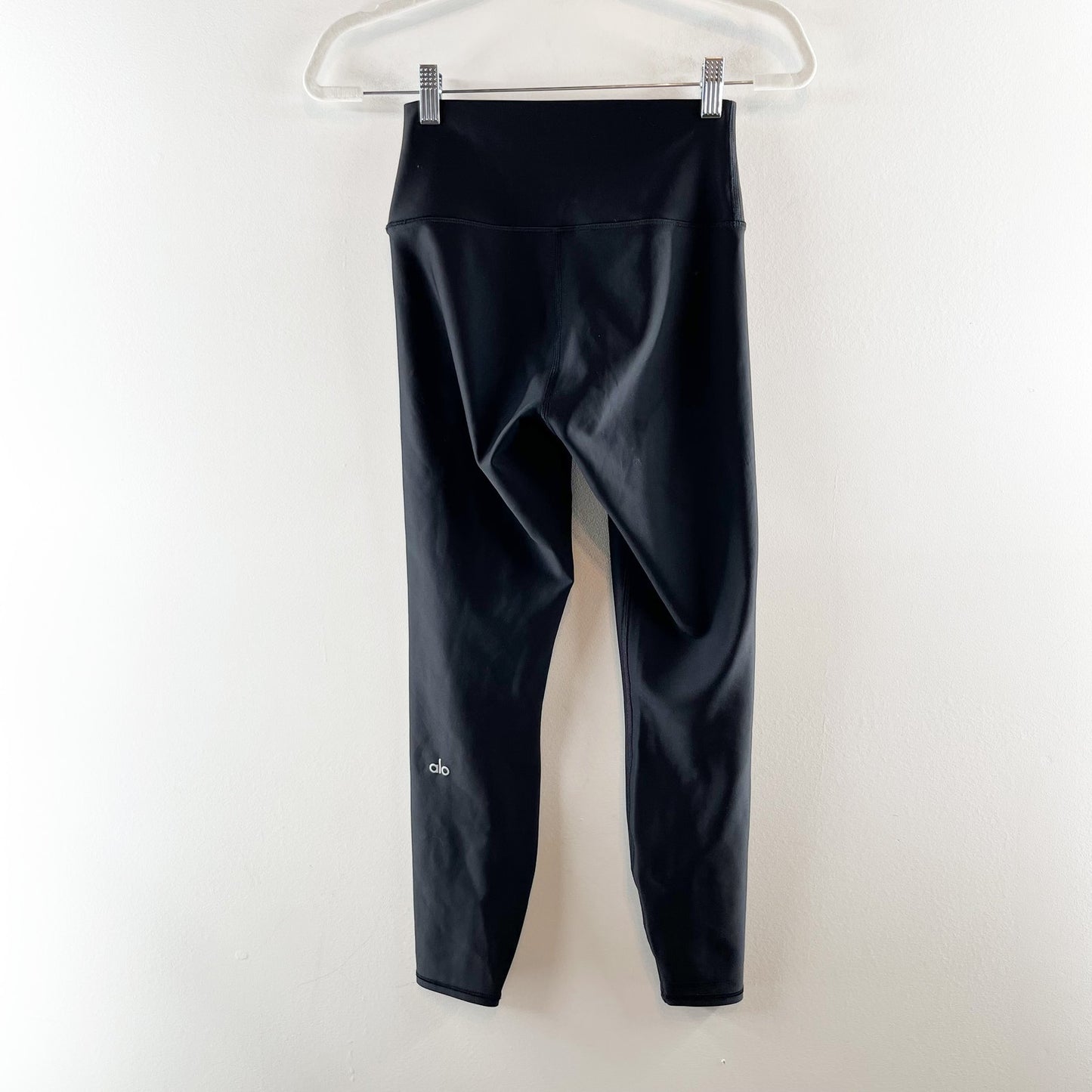 Alo Yoga Pull On High Waisted Airlift Workout 7/8 Leggings Pants Black Small