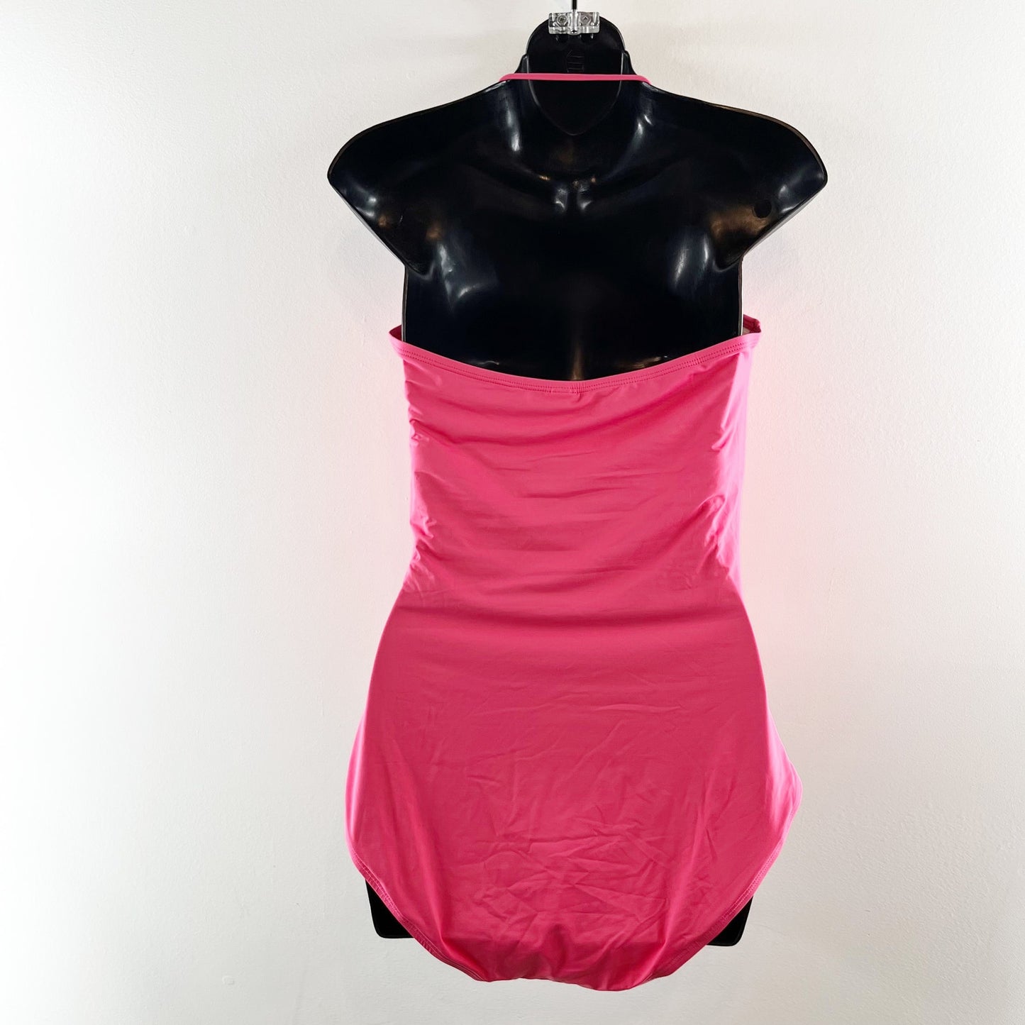 Tommy Bahama Halter Ruched V Cut One Piece Swimsuit Pink 12