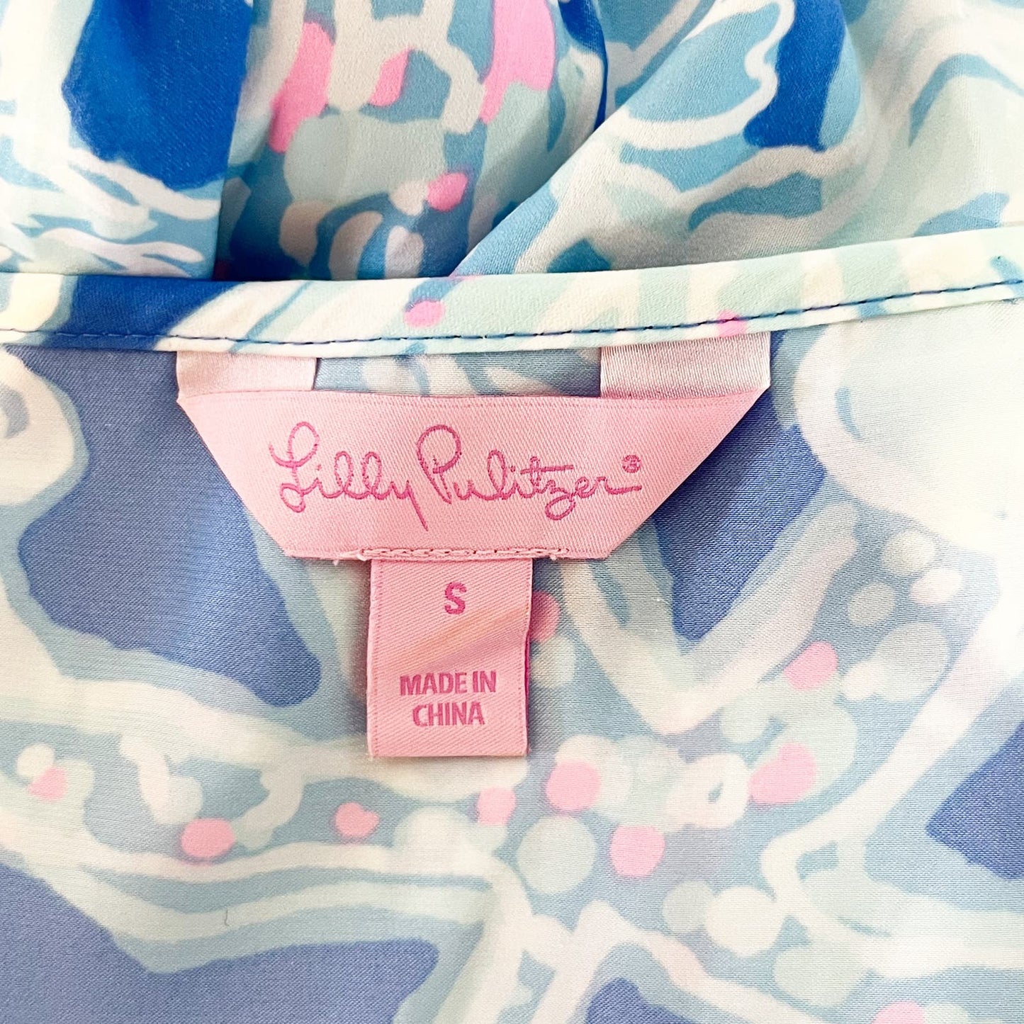 Lilly Pulitzer Deanna Tank Top Shorts Romper Bay Blue Into the Deep Small