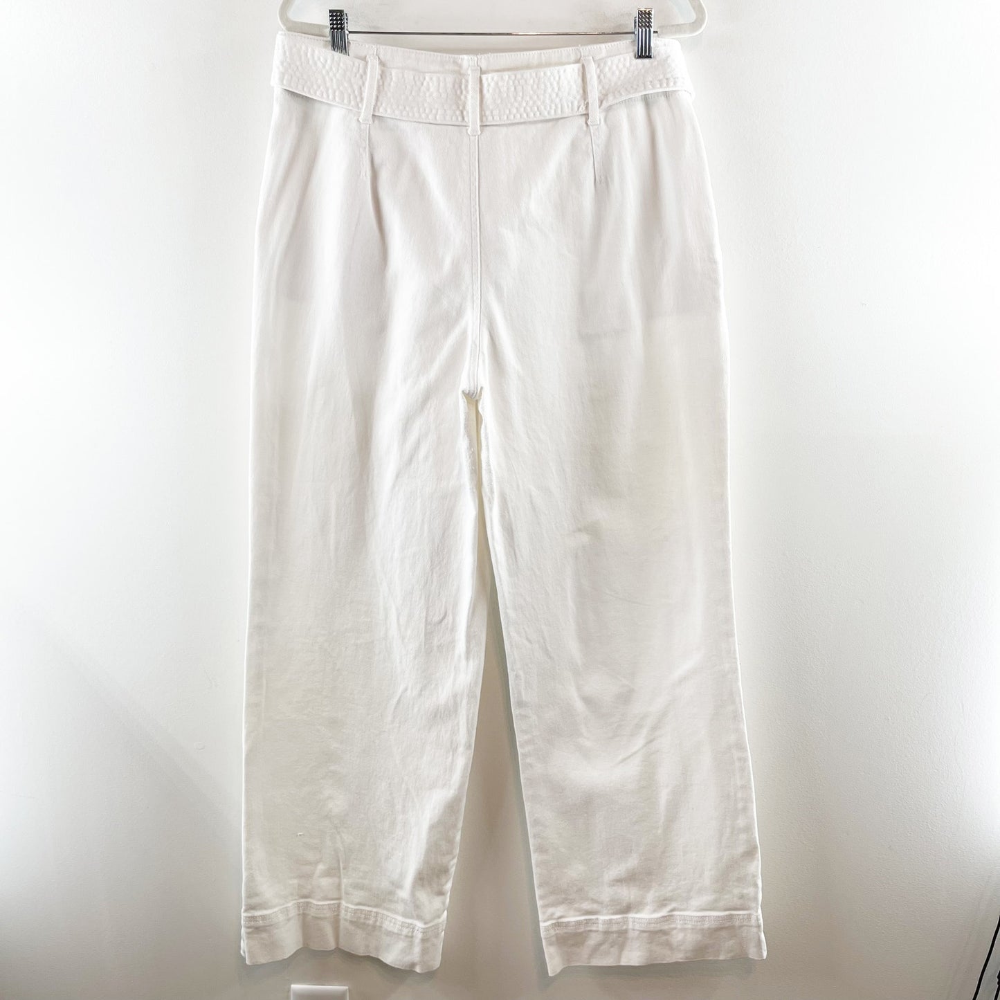 A New Day High Rise Wide Leg Belted Trouser Pants White 16
