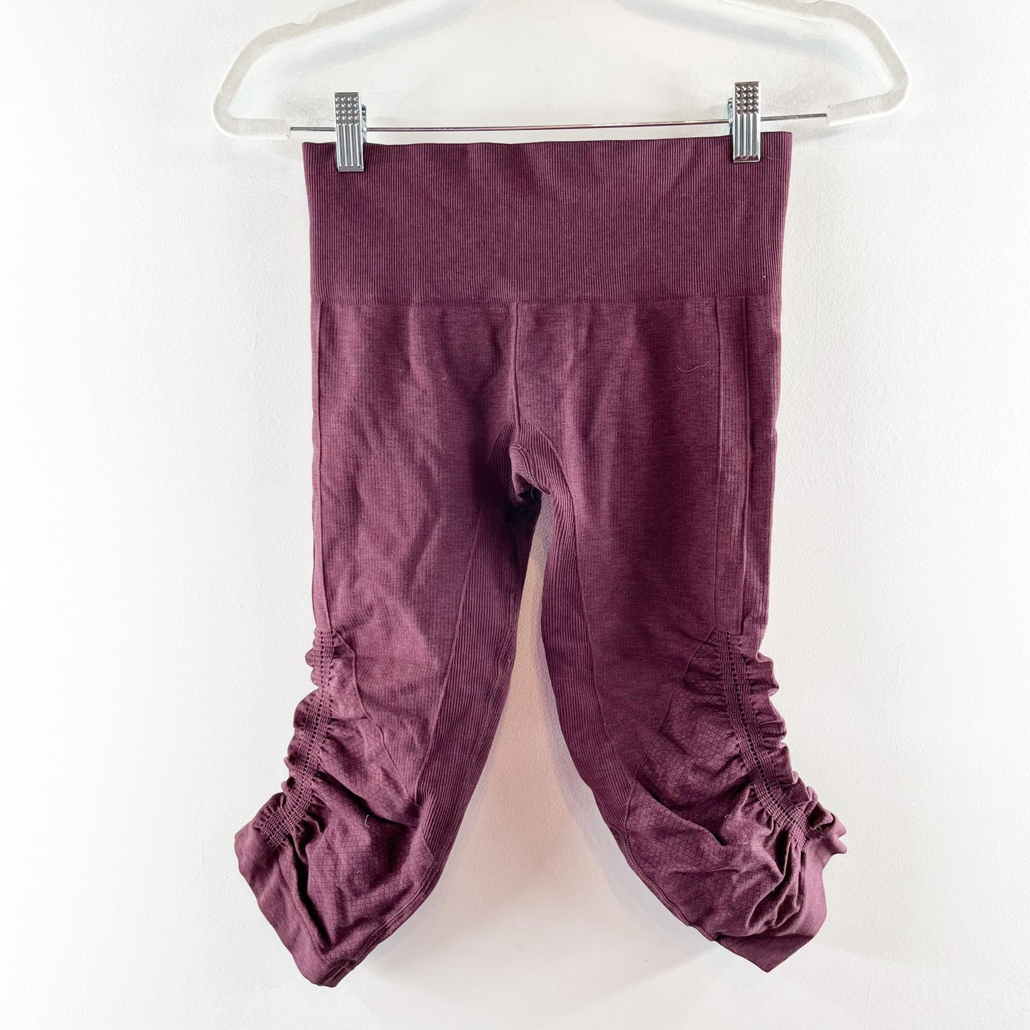 Lululemon In The Flow Mid-Rise Crop II Leggings Heathered Bordeaux Drama 4