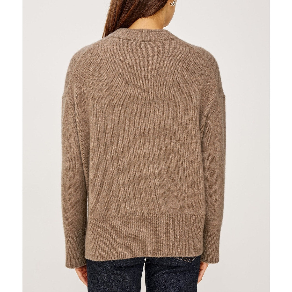 Rails Miranda Cashmere Silk Blend Long Sleeve Pullover Sweater Oatmeal XS