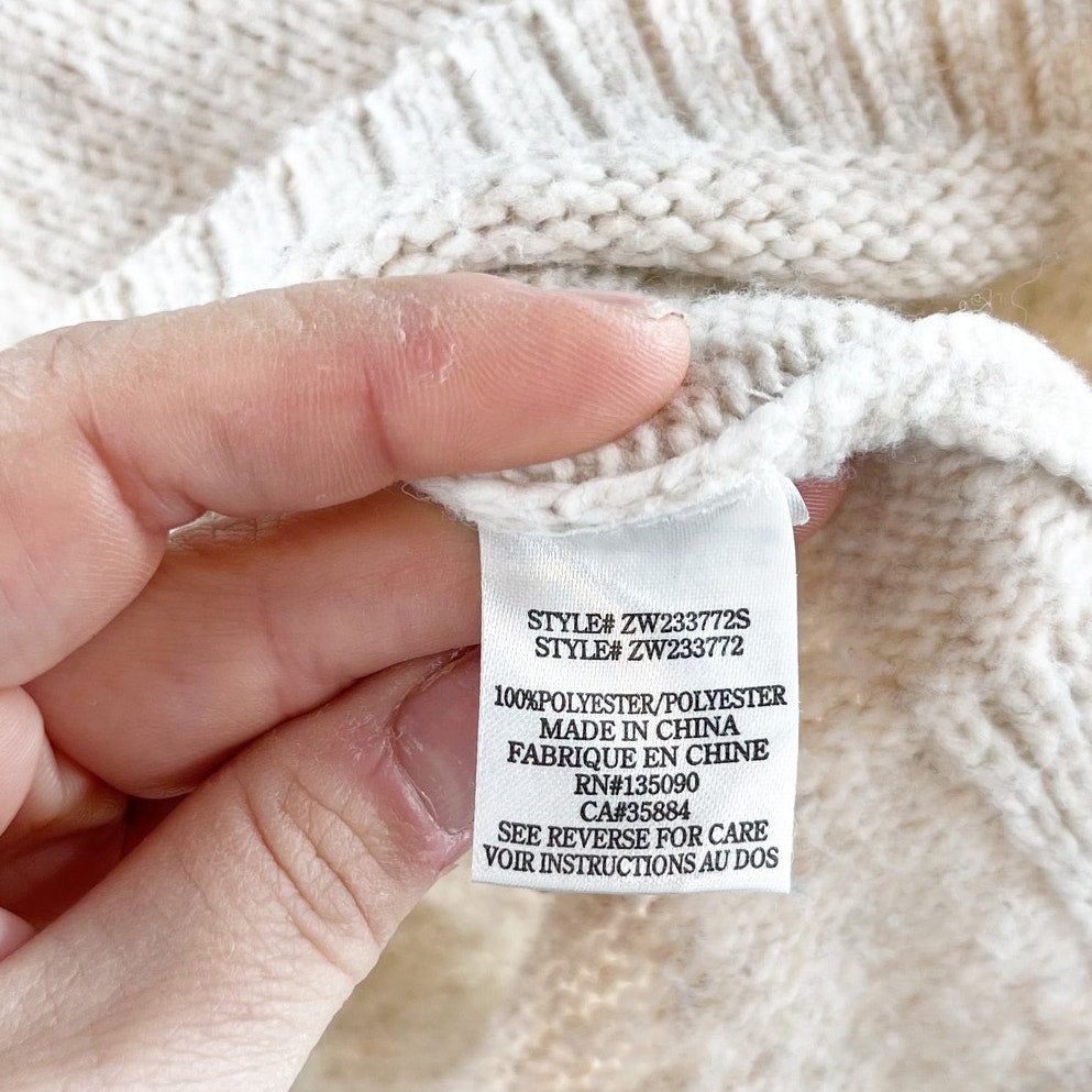 Z Supply Sawyer Striped Crewneck Pullover Sweater Blue Cream Medium