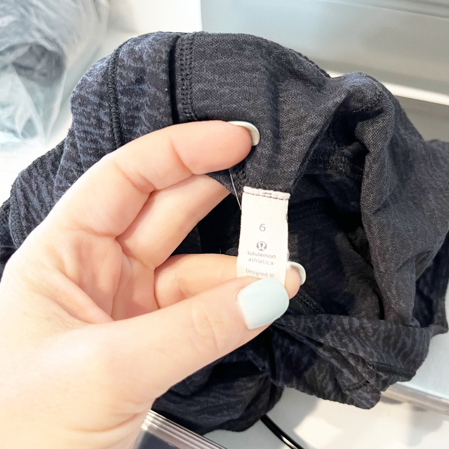 Lululemon Squad Goals Hoodie Sheer Luon Pebble Jacquard V2 Black Blue Tied 6