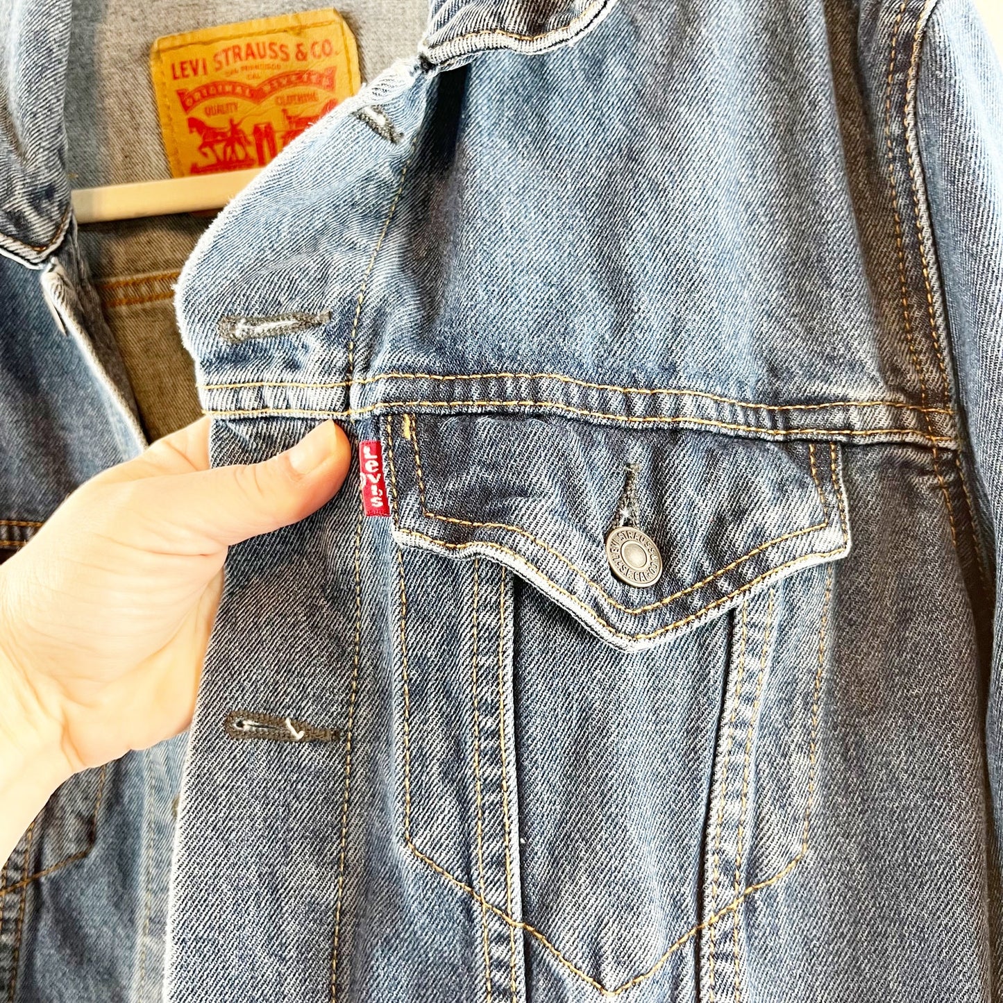 Levi's Denim Button-Front Original 90s Trucker Jacket Cool The Drama Blue Medium