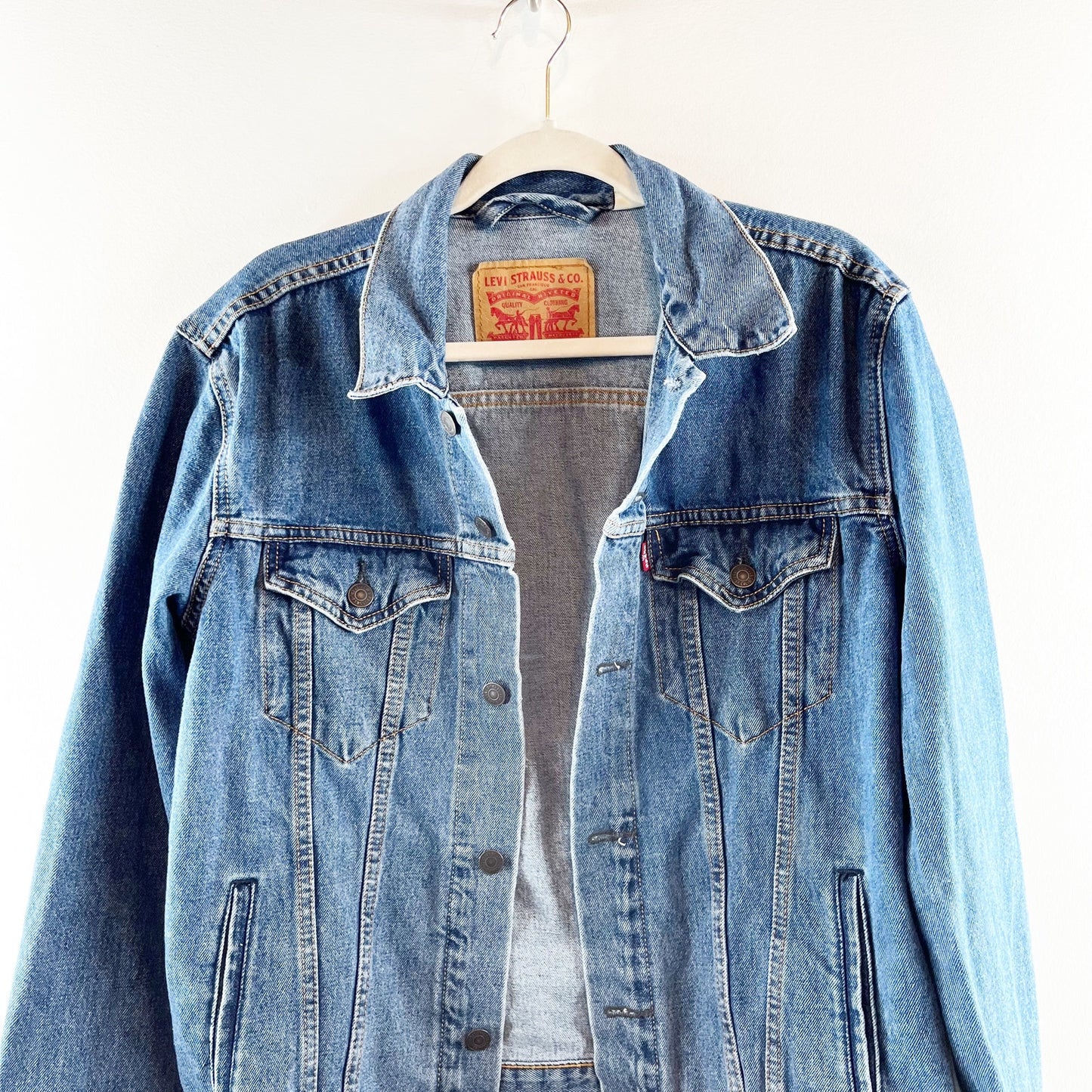 Levi's Denim Button-Front Original 90s Trucker Jacket Cool The Drama Blue Medium