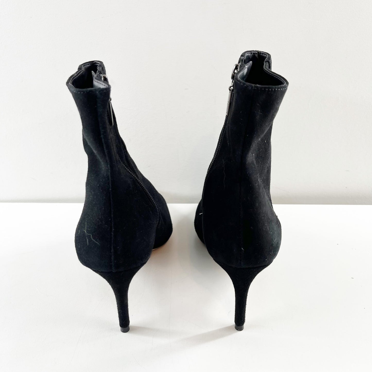 Schutz Bette Pointed Toe Kitten Stiletto Heel Ankle Boots Booties Black 8