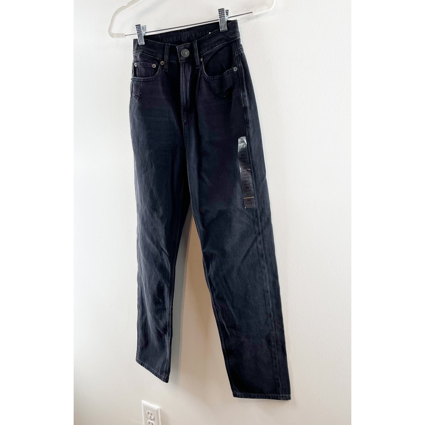American Eagle Highest Rise 90's Boyfriend Straight Leg Jeans Black 00