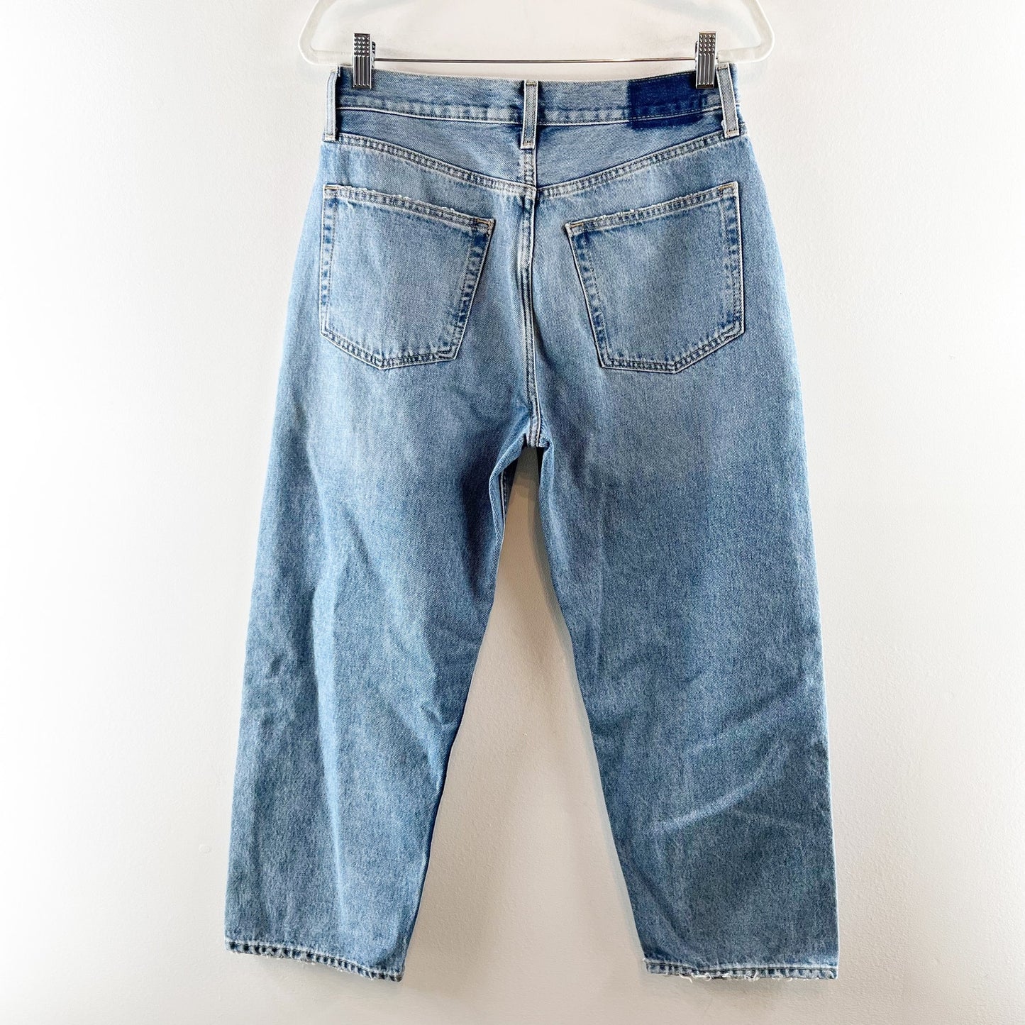 Etica Tyler Vintage High Rise Button Fly Straight Leg Jeans Blue 30